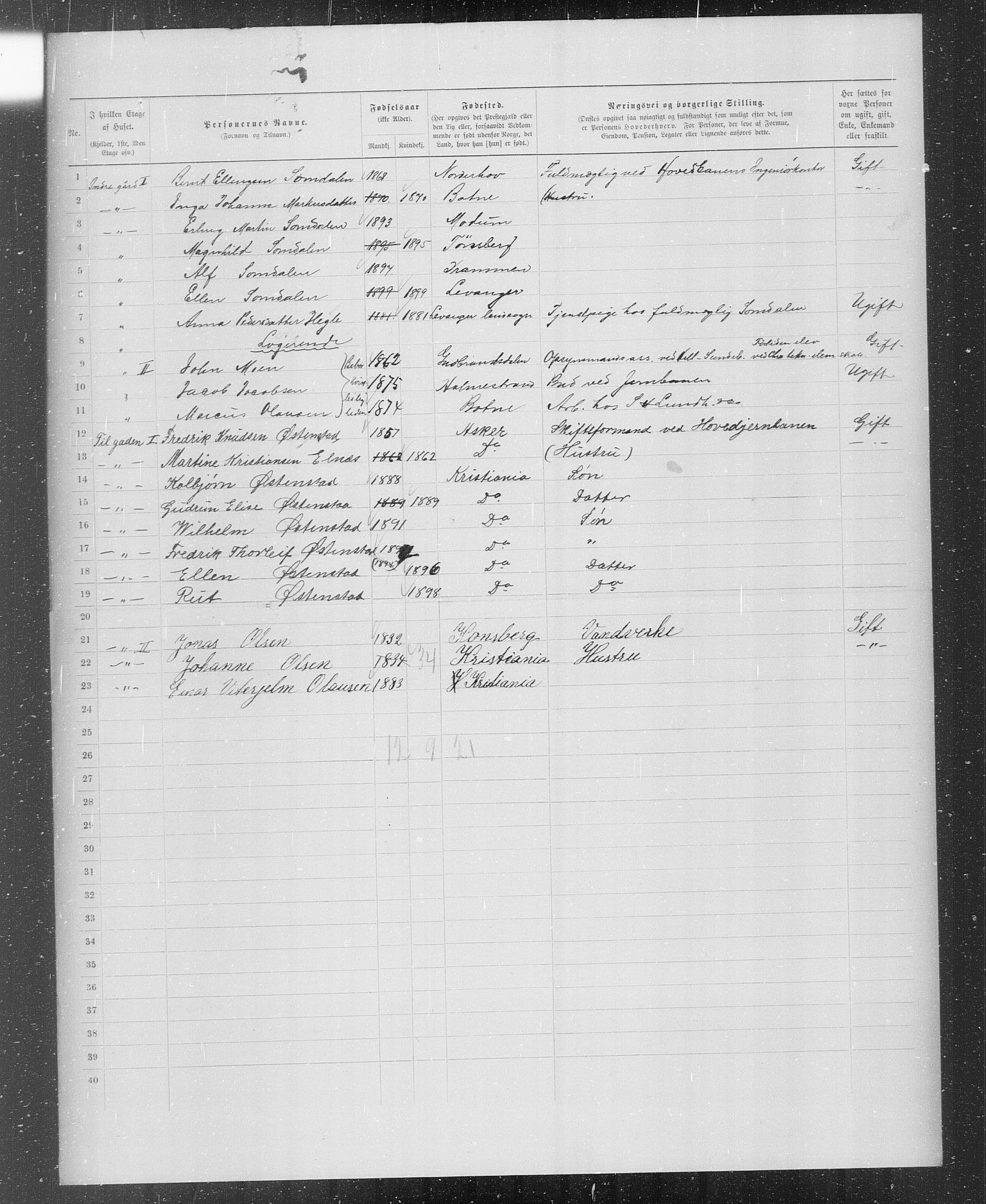 OBA, Municipal Census 1899 for Kristiania, 1899, p. 773