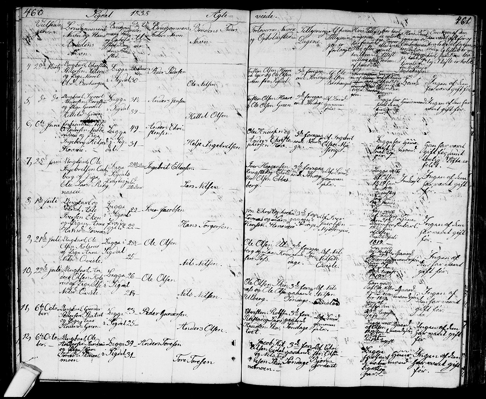 Sigdal kirkebøker, AV/SAKO-A-245/G/Ga/L0002: Parish register (copy) no. I 2, 1835-1856, p. 460-461