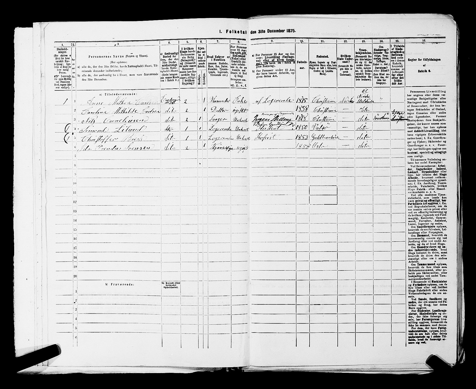 RA, 1875 census for 0301 Kristiania, 1875, p. 8761