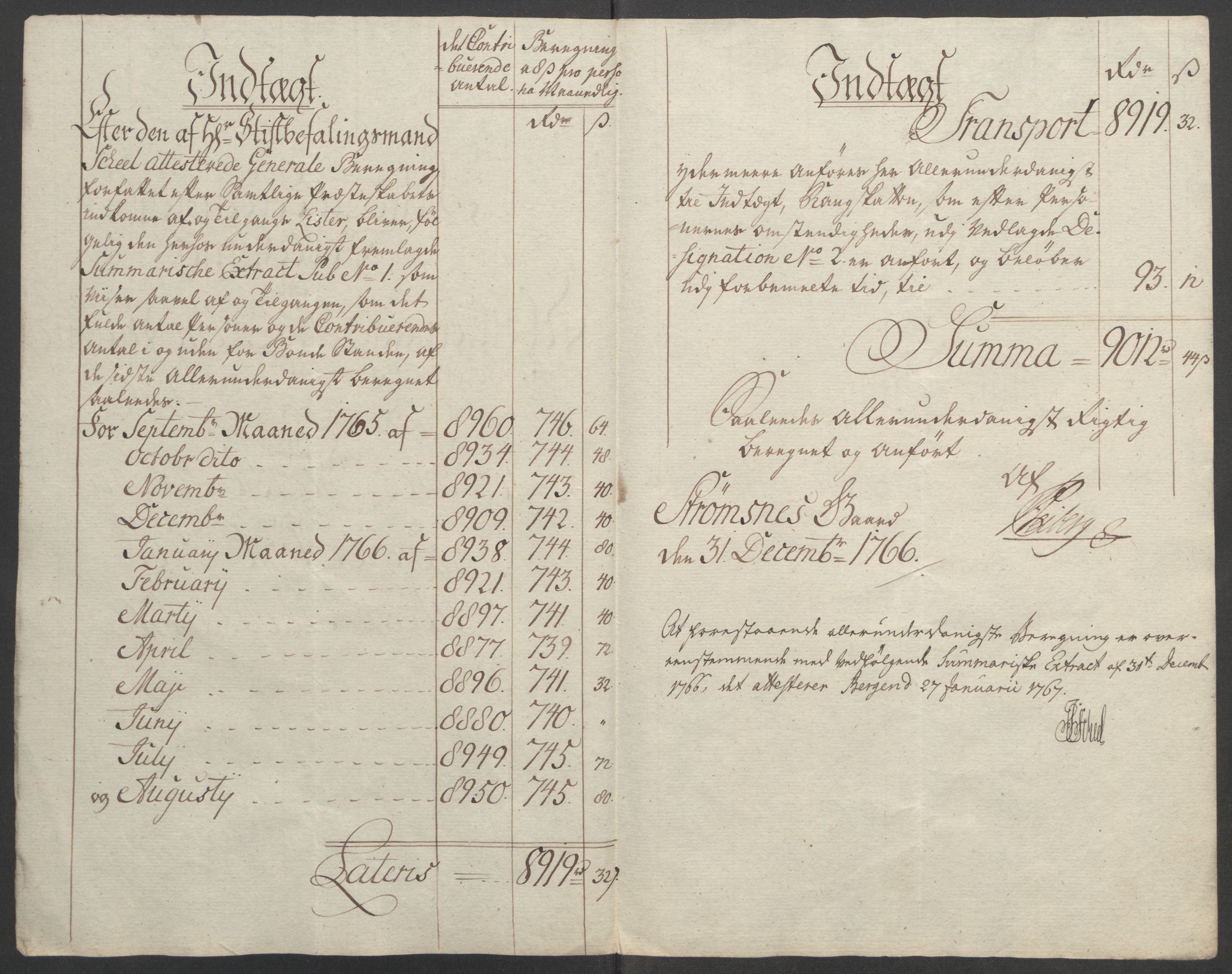 Rentekammeret inntil 1814, Reviderte regnskaper, Fogderegnskap, RA/EA-4092/R51/L3303: Ekstraskatten Nordhordland og Voss, 1762-1772, p. 126