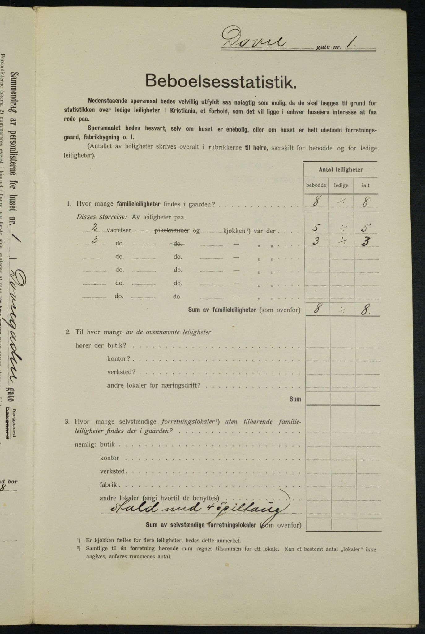 OBA, Municipal Census 1913 for Kristiania, 1913, p. 16067