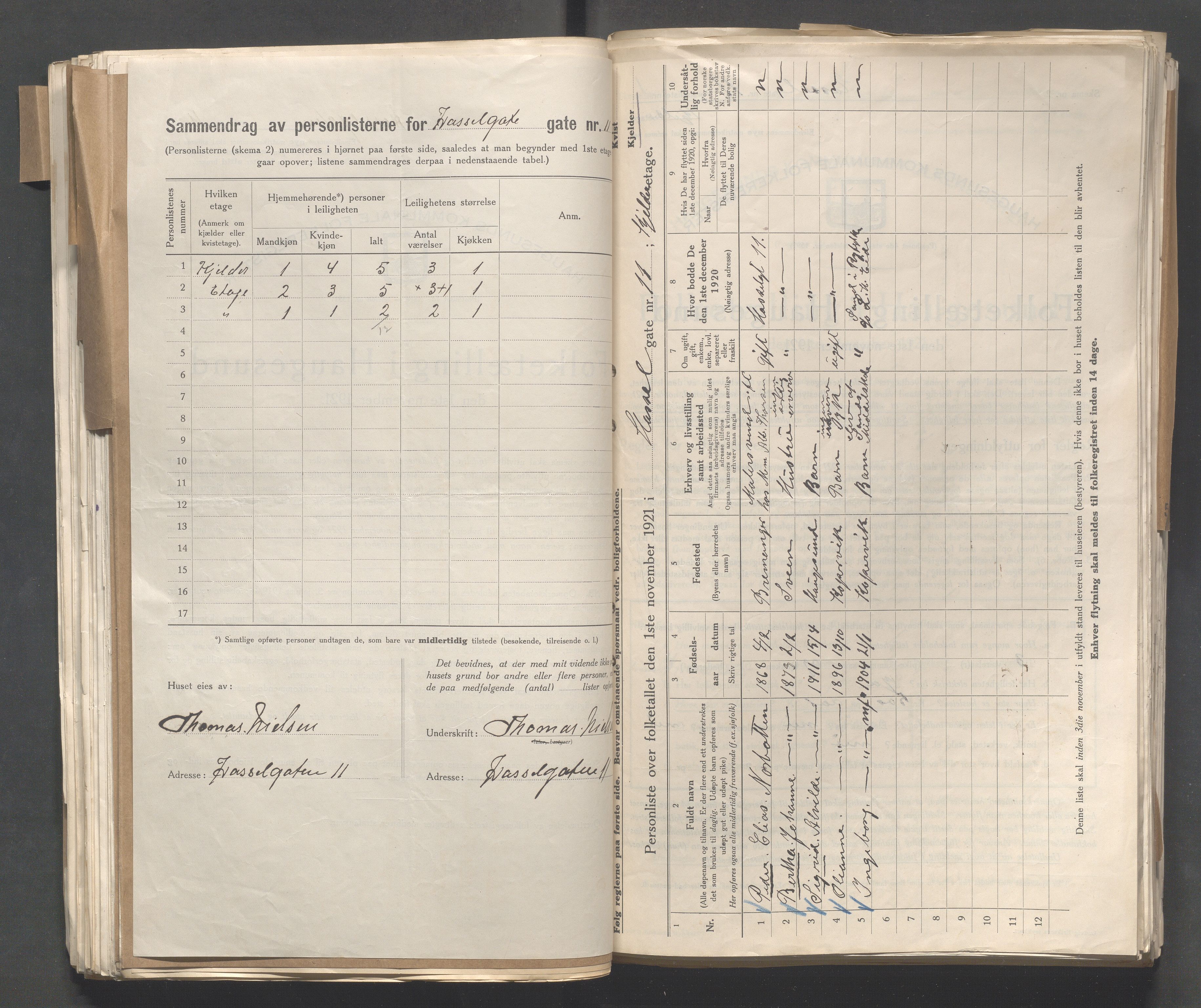 IKAR, Local census 1.11.1921 for Haugesund, 1921, p. 5996