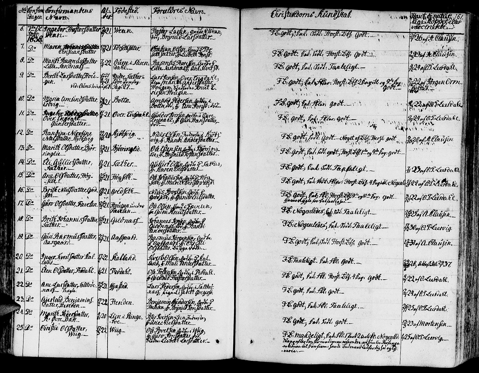 Ministerialprotokoller, klokkerbøker og fødselsregistre - Møre og Romsdal, AV/SAT-A-1454/578/L0904: Parish register (official) no. 578A03, 1836-1858, p. 161