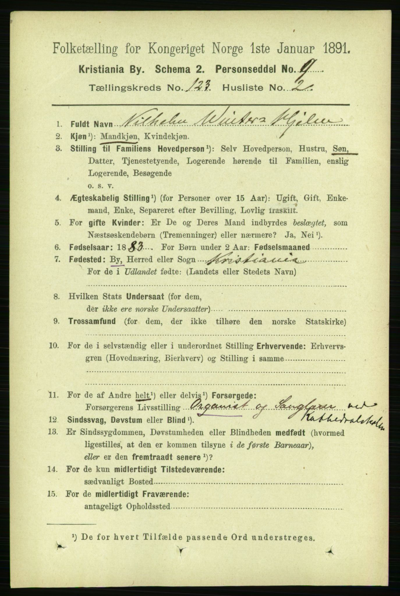 RA, 1891 census for 0301 Kristiania, 1891, p. 65131