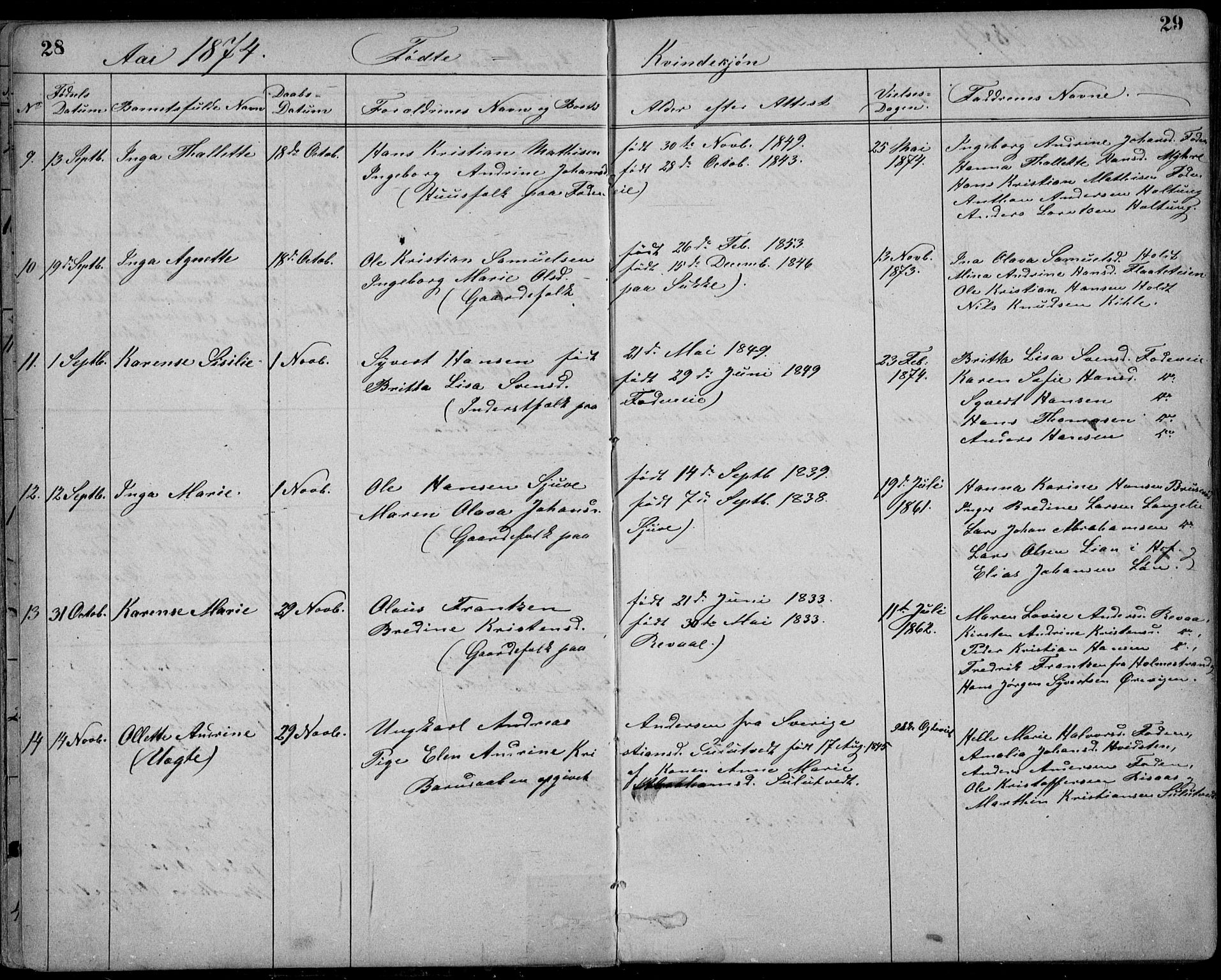 Ramnes kirkebøker, AV/SAKO-A-314/G/Gb/L0001: Parish register (copy) no. II 1, 1869-1904, p. 28-29