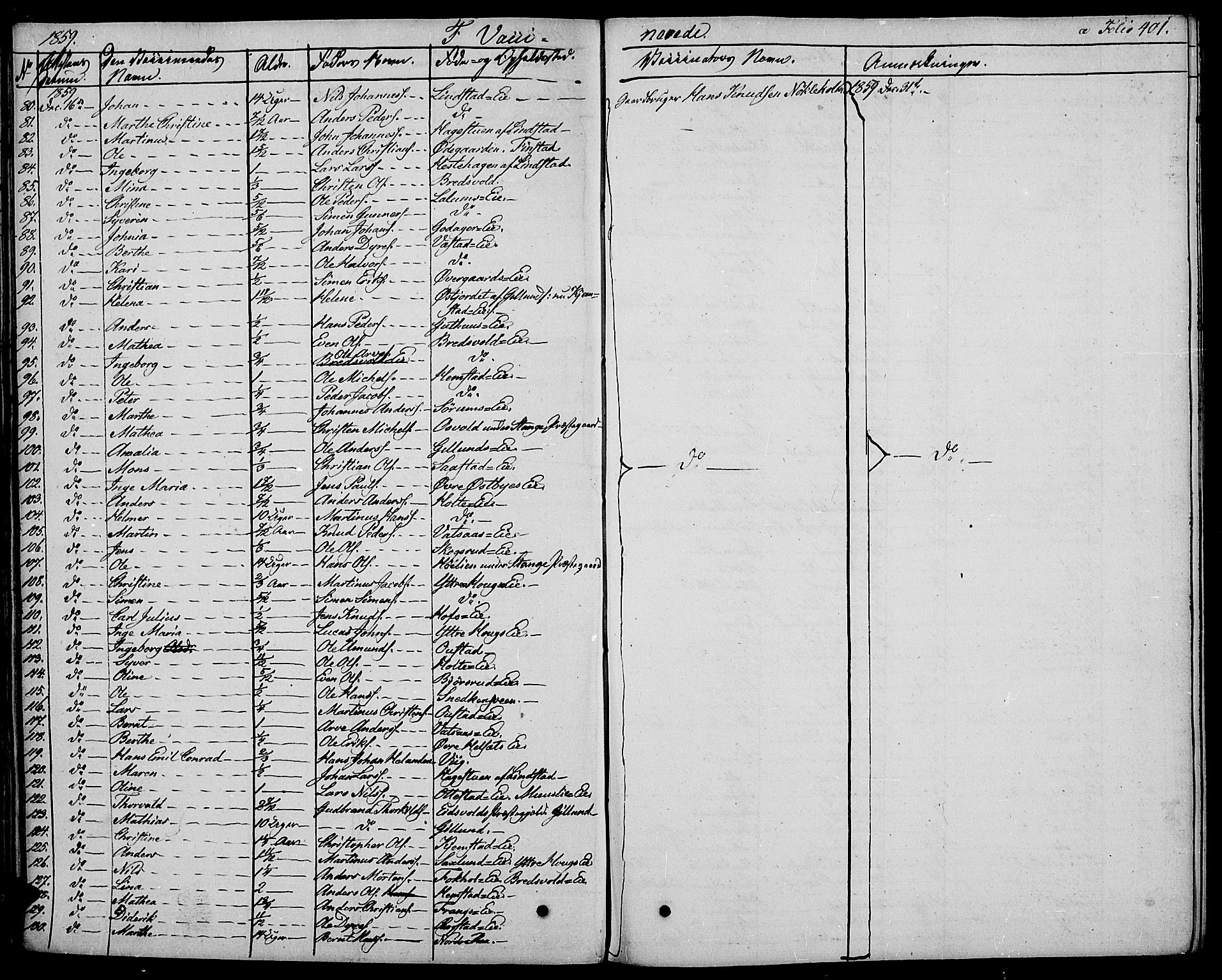 Stange prestekontor, AV/SAH-PREST-002/K/L0009: Parish register (official) no. 9, 1826-1835, p. 401