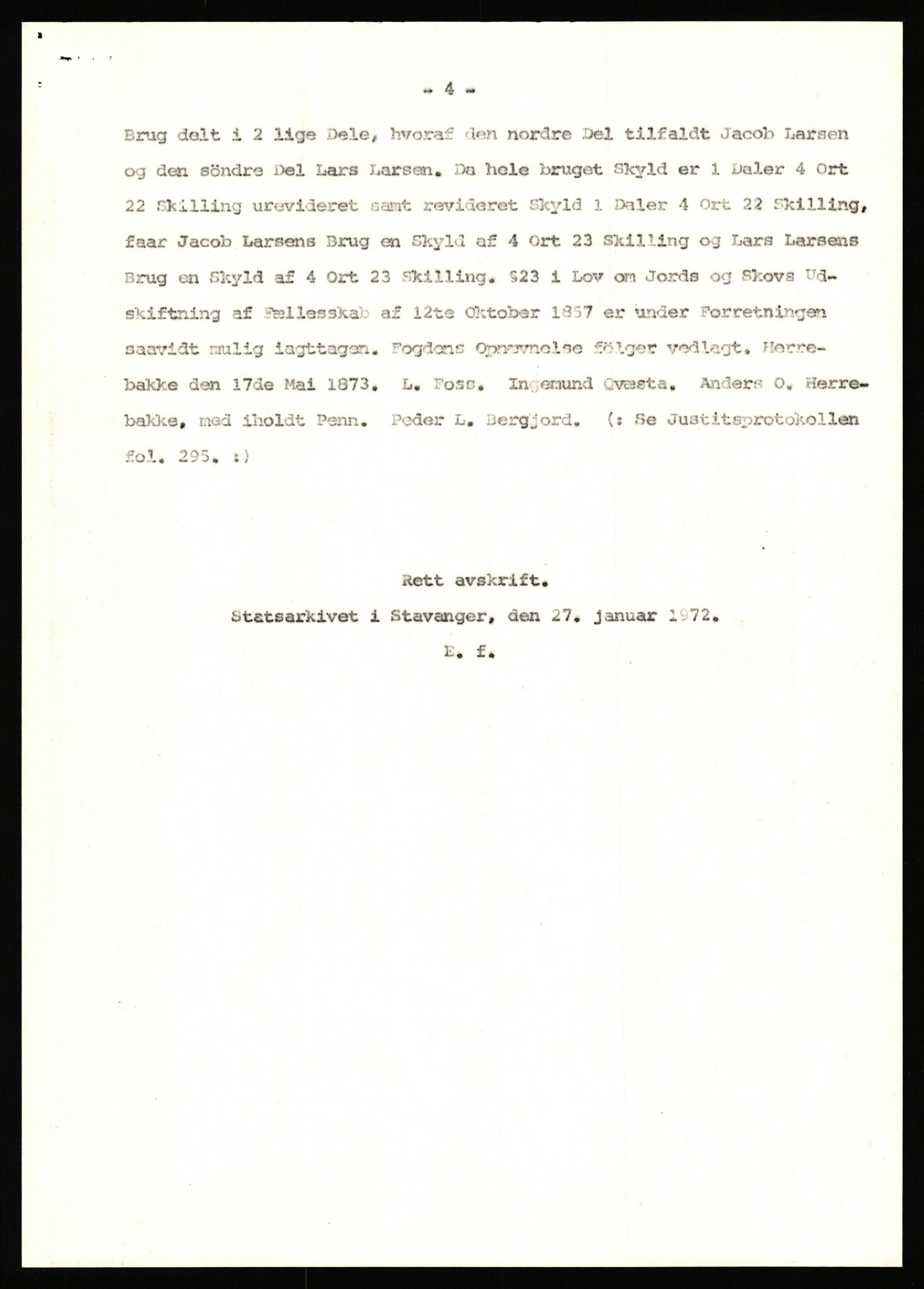 Statsarkivet i Stavanger, AV/SAST-A-101971/03/Y/Yj/L0035: Avskrifter sortert etter gårdsnavn: Helleland - Hersdal, 1750-1930, p. 608