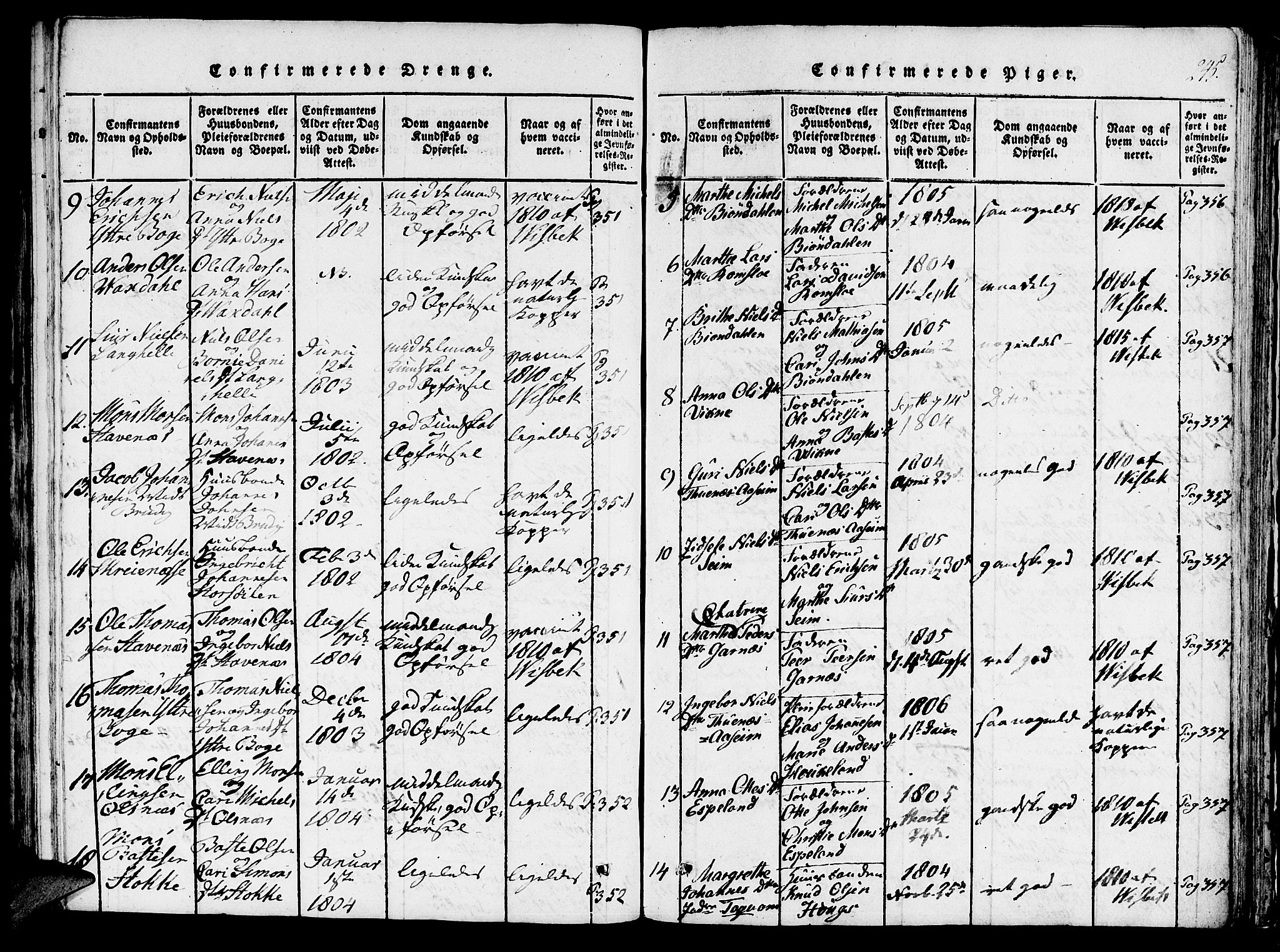 Haus sokneprestembete, AV/SAB-A-75601/H/Haa: Parish register (official) no. A 12, 1816-1821, p. 245