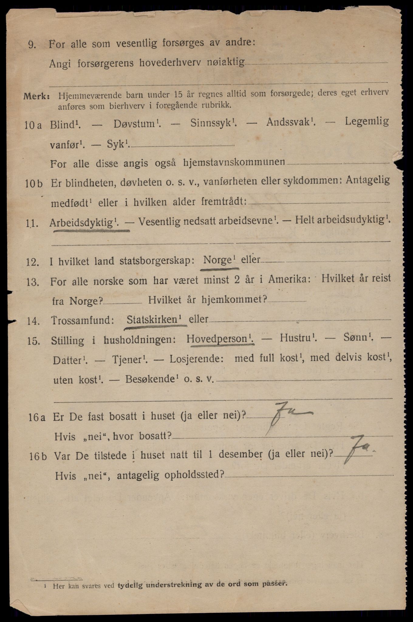 SAT, 1920 census for Trondheim, 1920, p. 94863