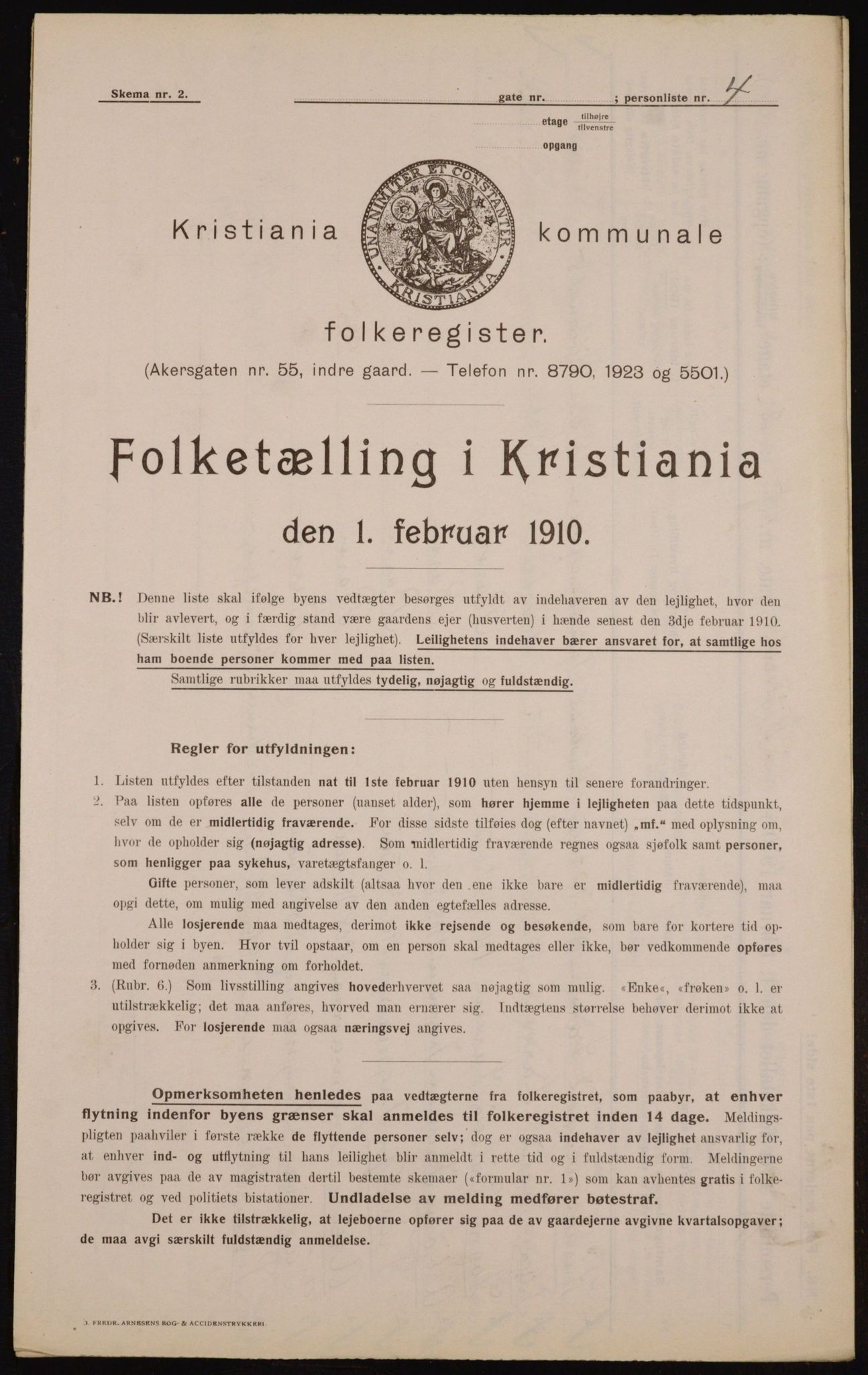 OBA, Municipal Census 1910 for Kristiania, 1910, p. 6252