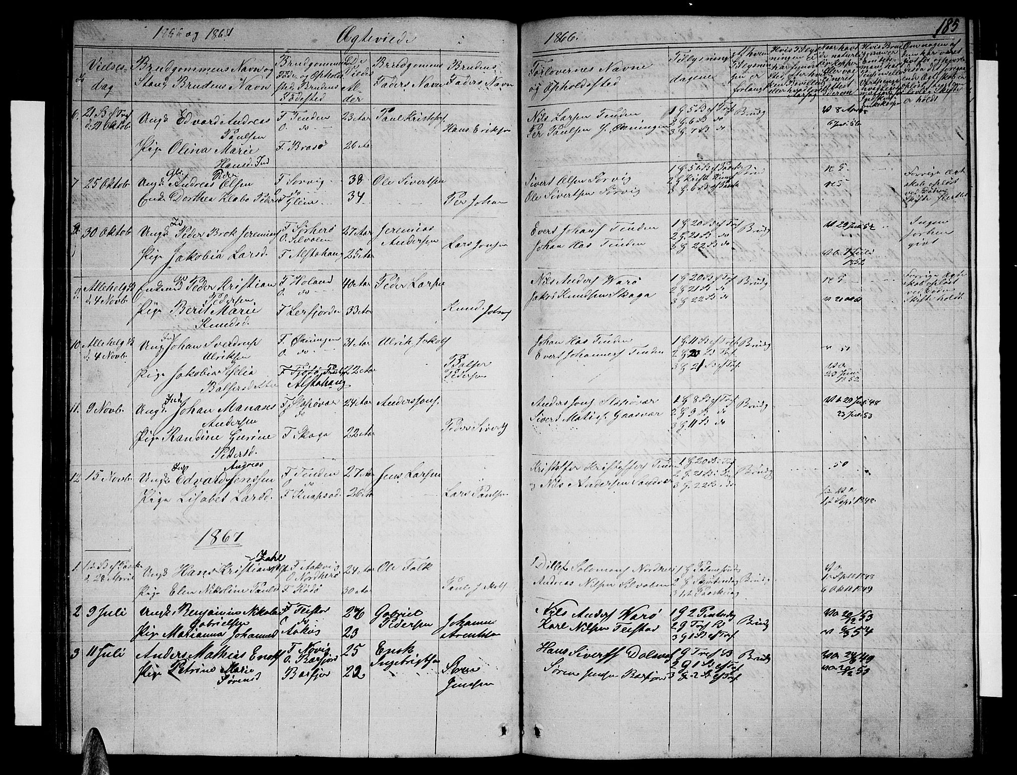 Ministerialprotokoller, klokkerbøker og fødselsregistre - Nordland, SAT/A-1459/834/L0512: Parish register (copy) no. 834C03, 1862-1877, p. 185
