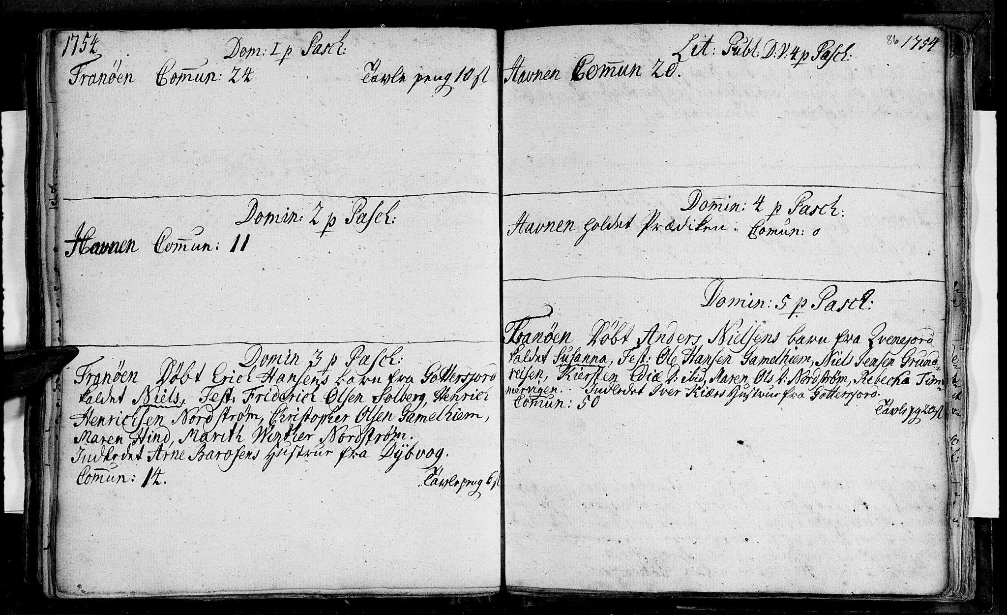 Ibestad sokneprestembete, SATØ/S-0077/H/Ha/Haa/L0001kirke: Parish register (official) no. 1, 1744-1757, p. 86