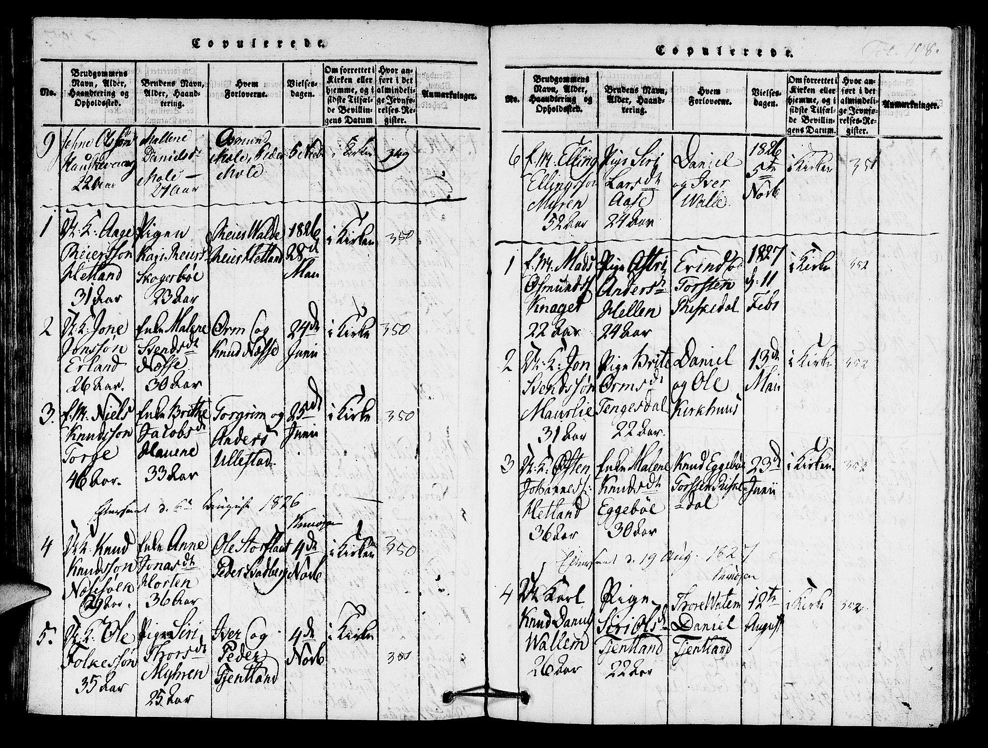 Hjelmeland sokneprestkontor, AV/SAST-A-101843/01/IV/L0005: Parish register (official) no. A 5, 1816-1841, p. 198