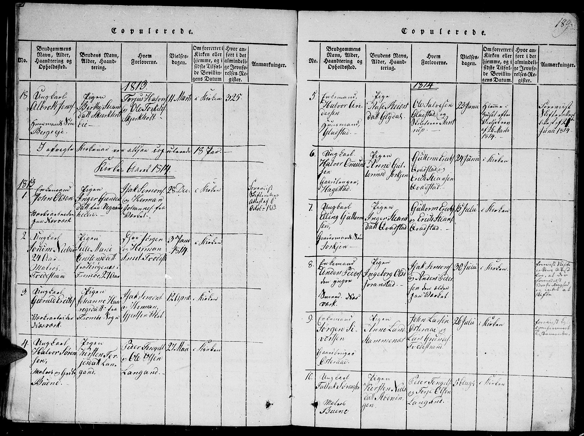 Holt sokneprestkontor, AV/SAK-1111-0021/F/Fb/L0006: Parish register (copy) no. B 6, 1813-1823, p. 189