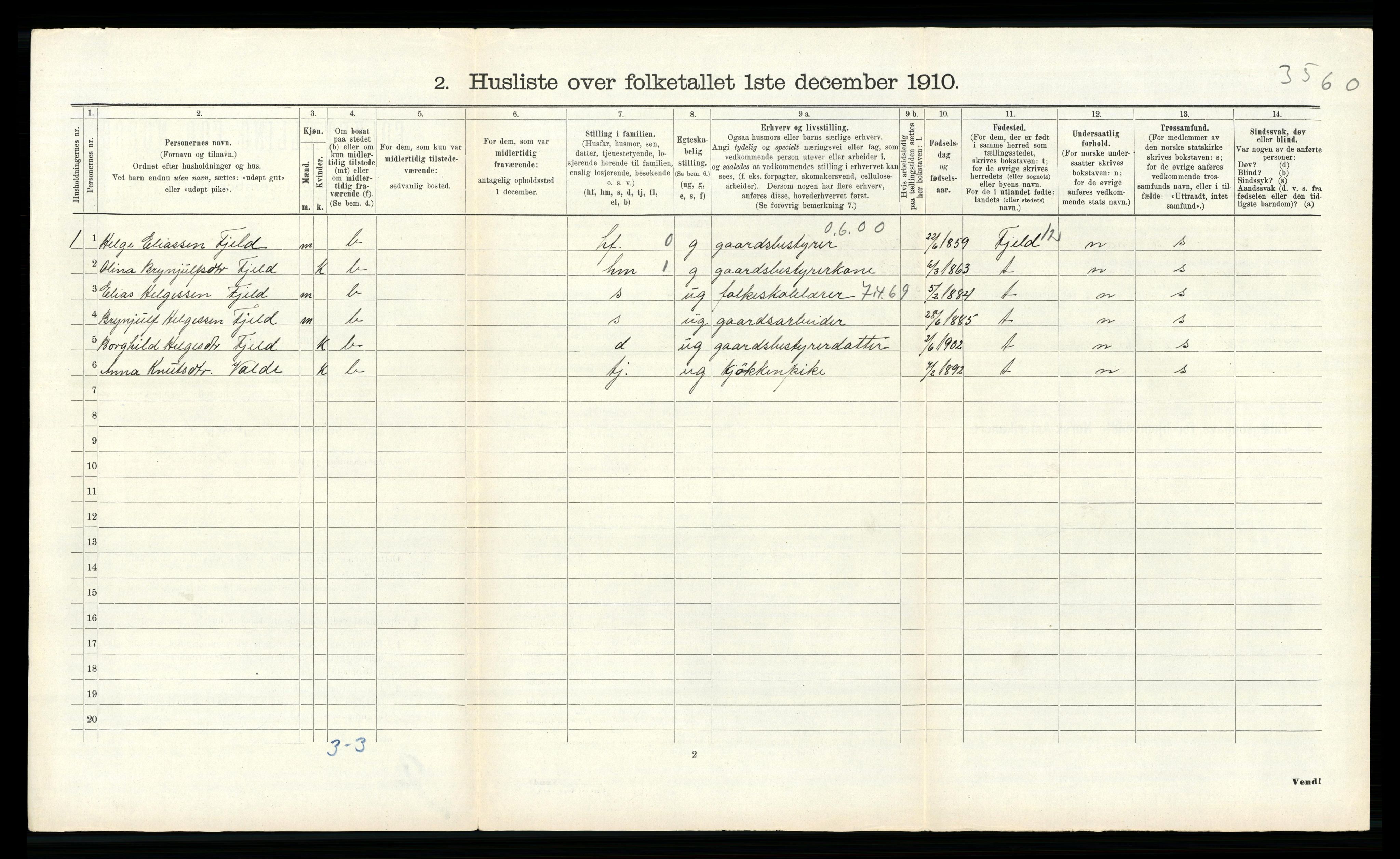 RA, 1910 census for Alversund, 1910, p. 119