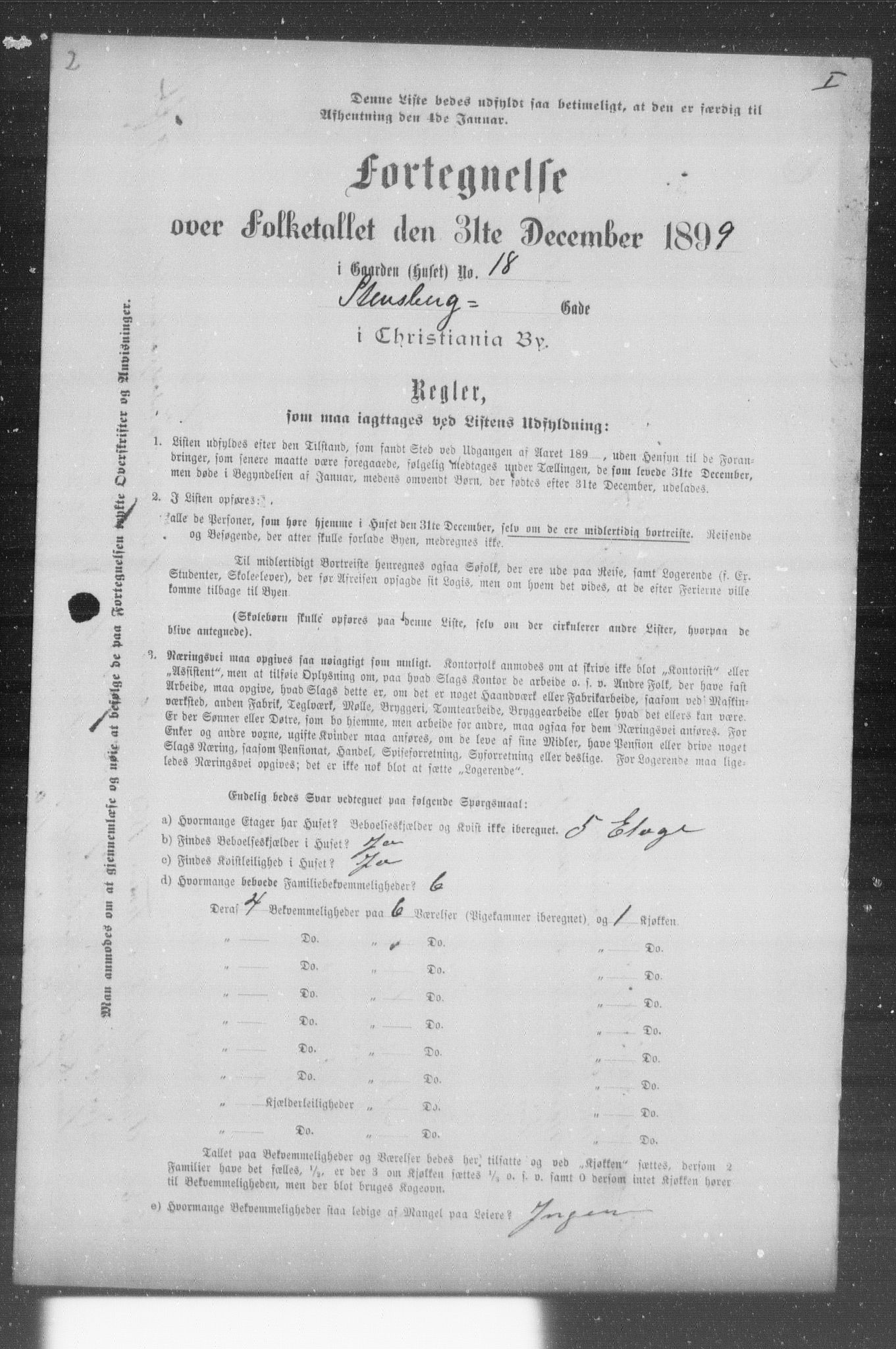 OBA, Municipal Census 1899 for Kristiania, 1899, p. 13074