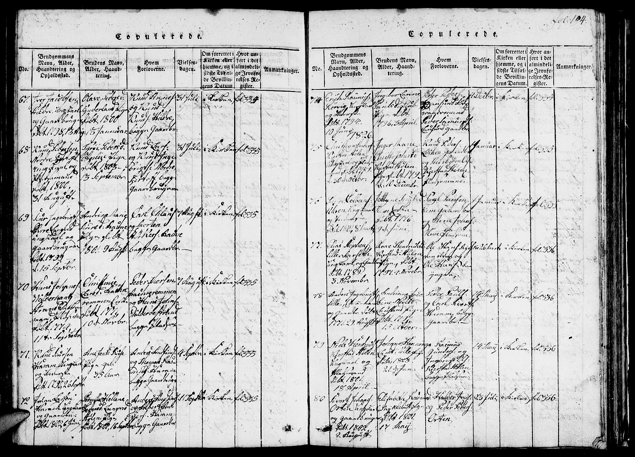 Ministerialprotokoller, klokkerbøker og fødselsregistre - Møre og Romsdal, SAT/A-1454/536/L0506: Parish register (copy) no. 536C01, 1818-1859, p. 194