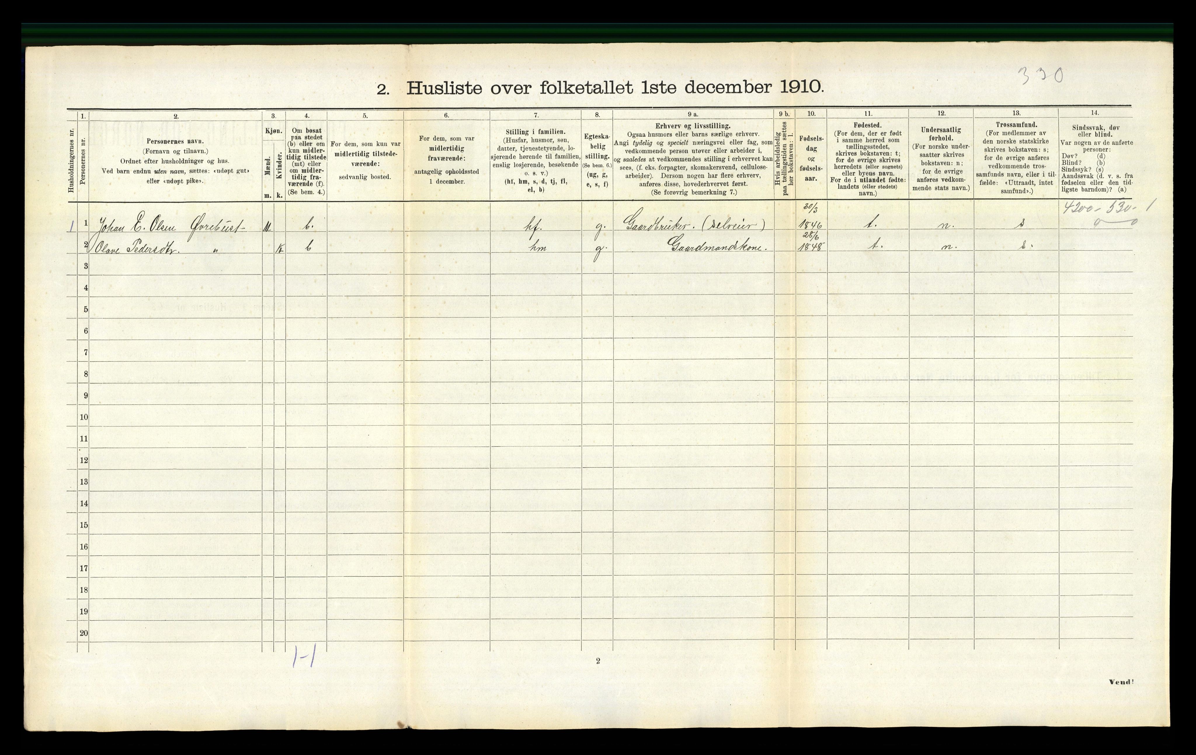 RA, 1910 census for Stordal, 1910, p. 147