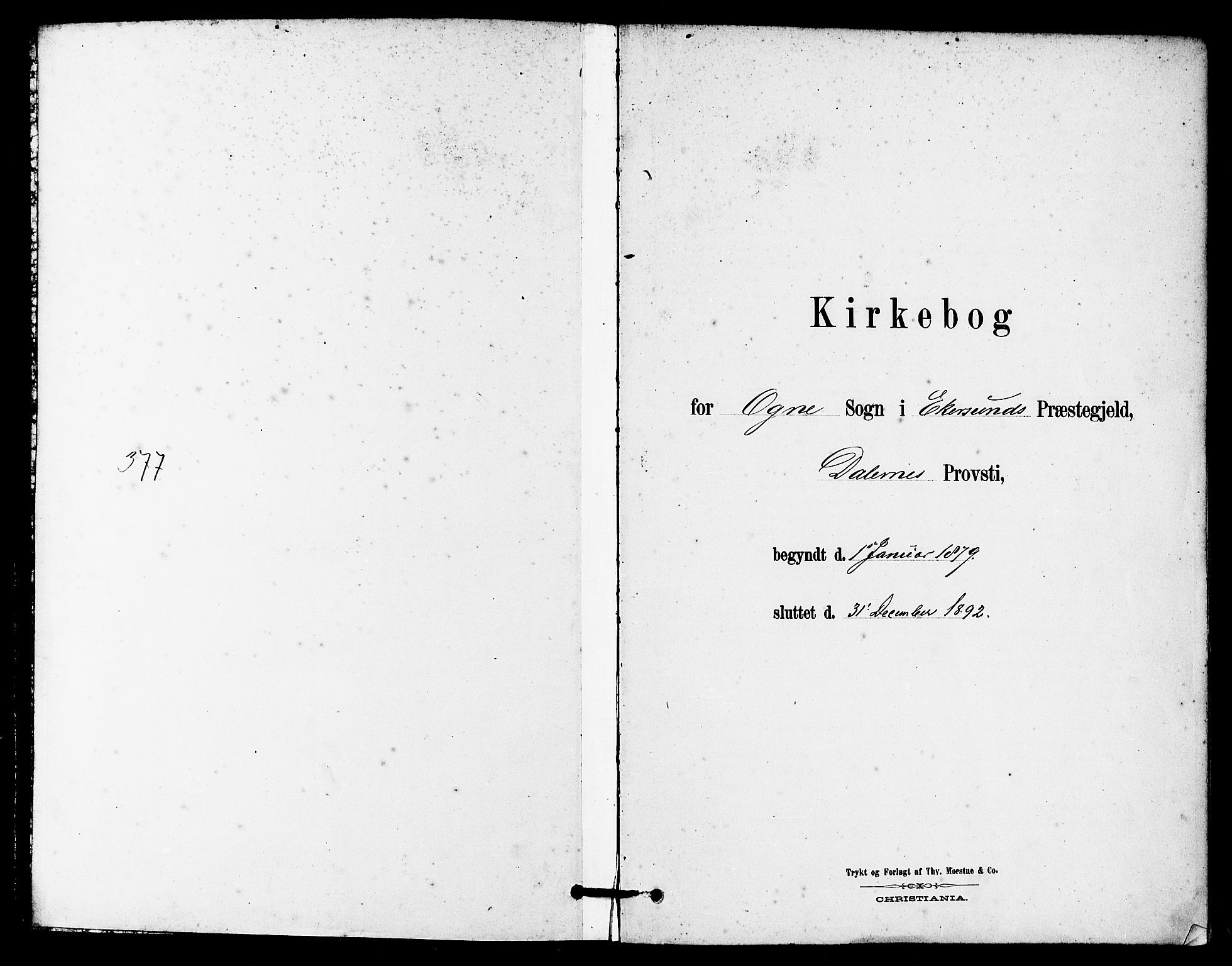 Eigersund sokneprestkontor, SAST/A-101807/S08/L0016: Parish register (official) no. A 16, 1879-1893