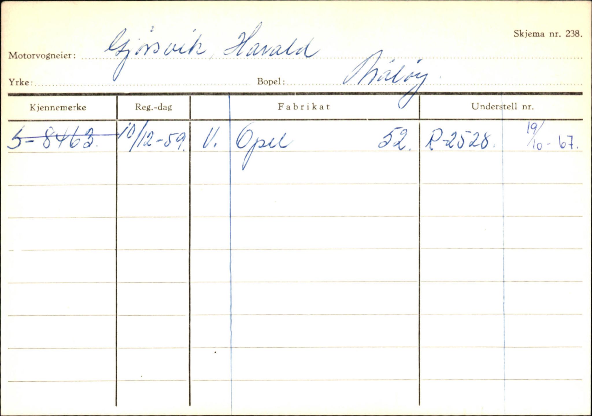 Statens vegvesen, Sogn og Fjordane vegkontor, SAB/A-5301/4/F/L0144: Registerkort Vågsøy A-R, 1945-1975, p. 716