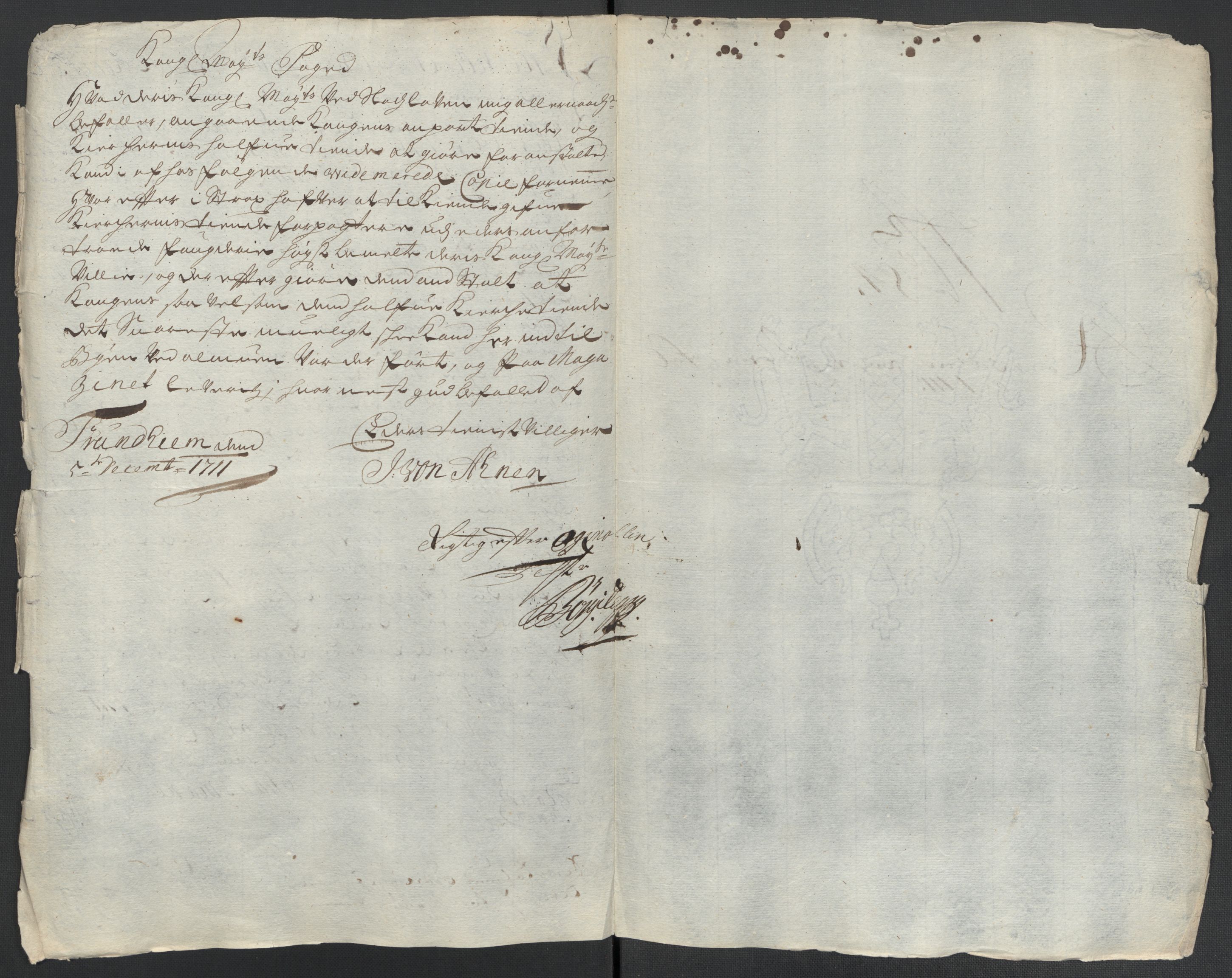 Rentekammeret inntil 1814, Reviderte regnskaper, Fogderegnskap, RA/EA-4092/R55/L3660: Fogderegnskap Romsdal, 1711, p. 404