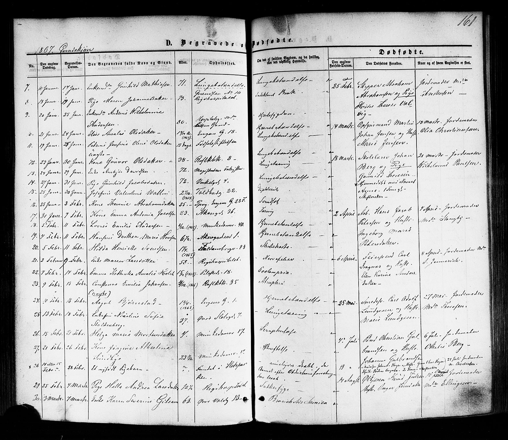 Trefoldighet prestekontor Kirkebøker, SAO/A-10882/F/Fd/L0001: Parish register (official) no. IV 1, 1858-1877, p. 161