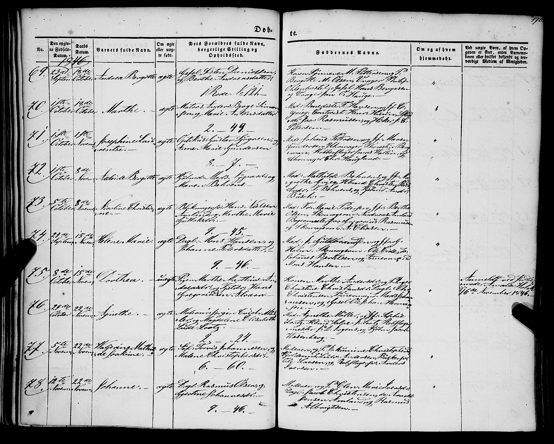 Nykirken Sokneprestembete, AV/SAB-A-77101/H/Haa/L0014: Parish register (official) no. B 1, 1844-1858, p. 170