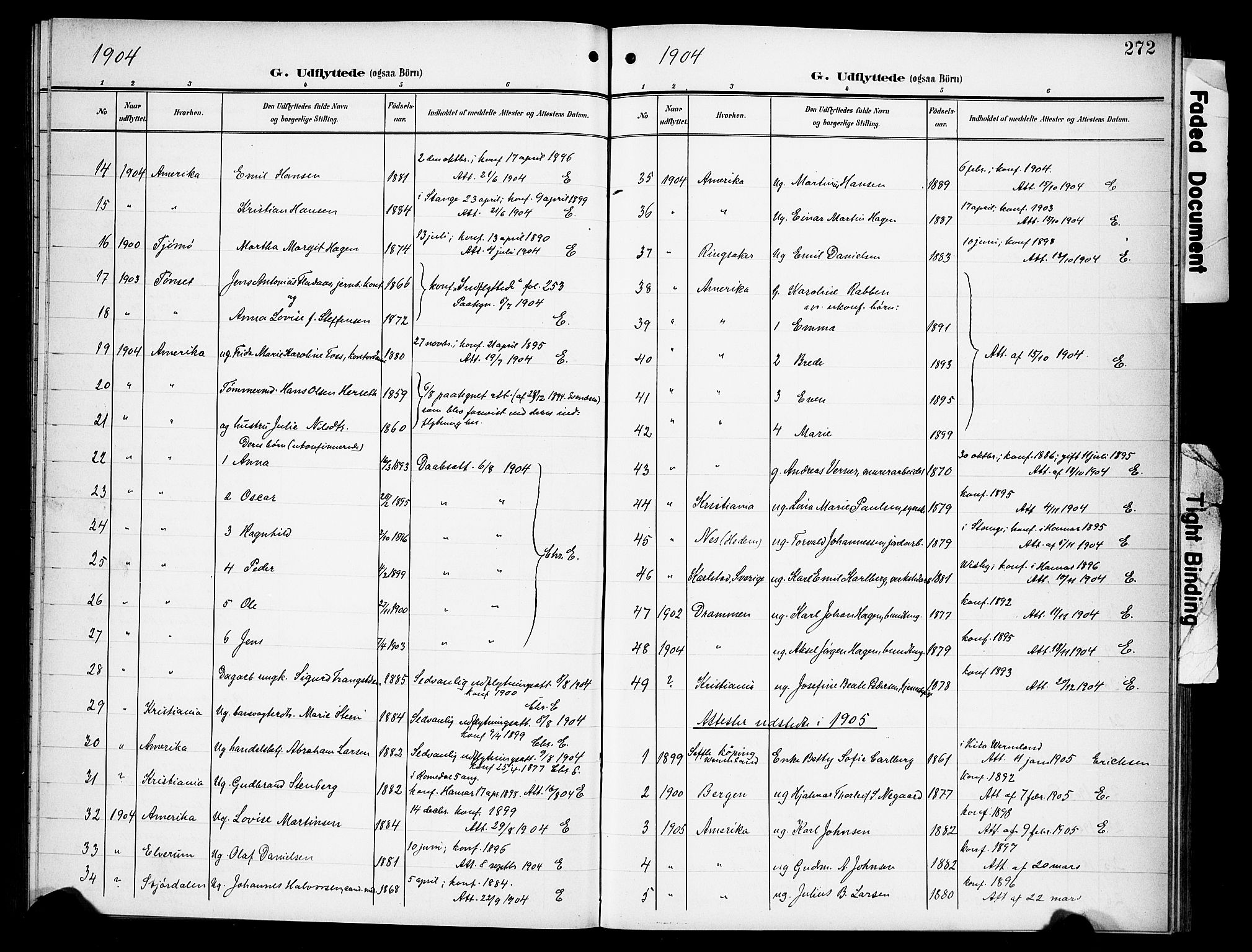 Hamar prestekontor, SAH/DOMPH-002/H/Ha/Hab/L0002: Parish register (copy) no. 2, 1899-1929, p. 272