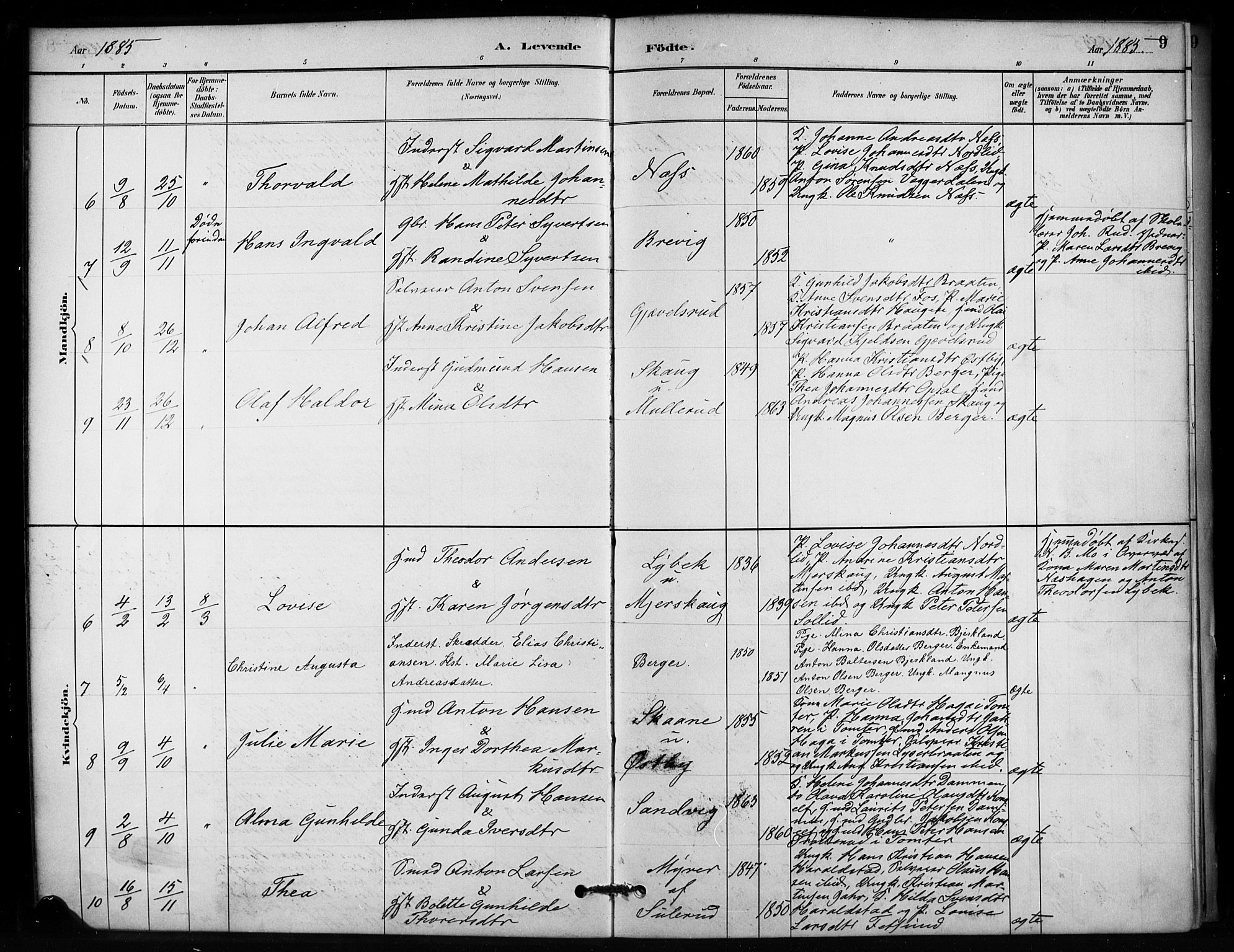 Enebakk prestekontor Kirkebøker, AV/SAO-A-10171c/F/Fb/L0001: Parish register (official) no. II 1, 1877-1902, p. 9