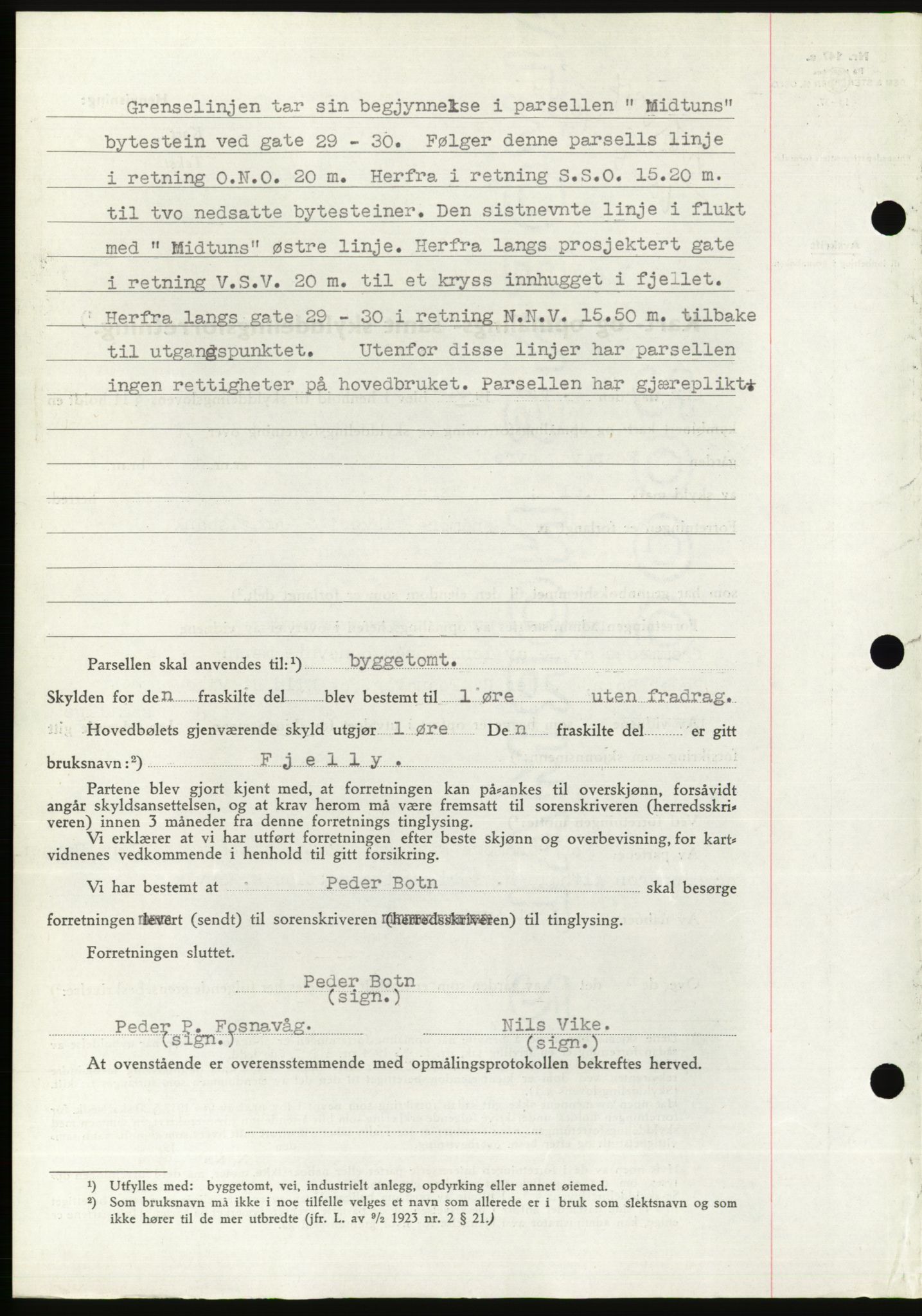 Søre Sunnmøre sorenskriveri, AV/SAT-A-4122/1/2/2C/L0076: Mortgage book no. 2A, 1943-1944, Diary no: : 327/1944