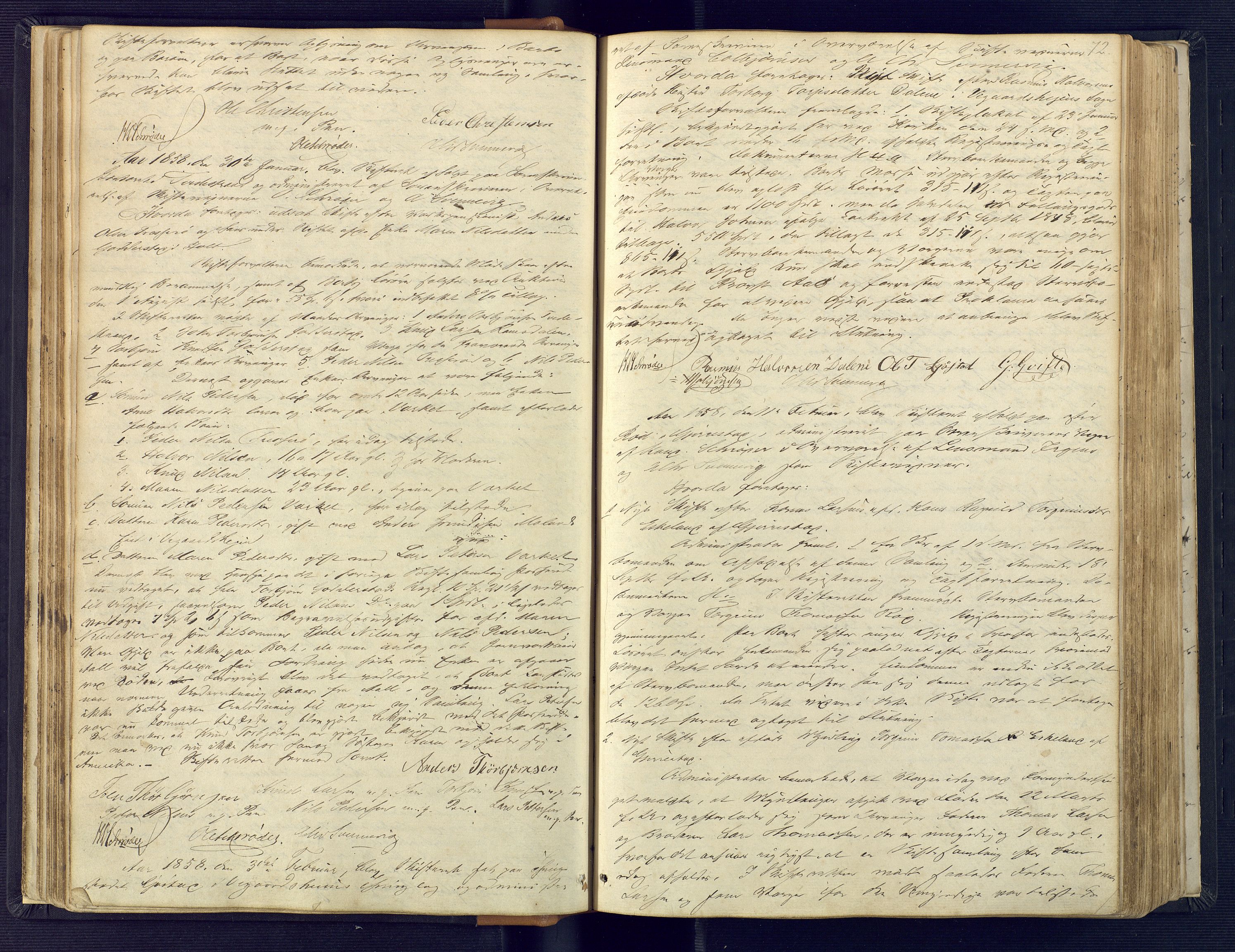 Holt sorenskriveri, AV/SAK-1221-0002/H/Hc/L0013: Skiftebehandlingsprotokoll nr. 4, 1855-1866, p. 71b-72a