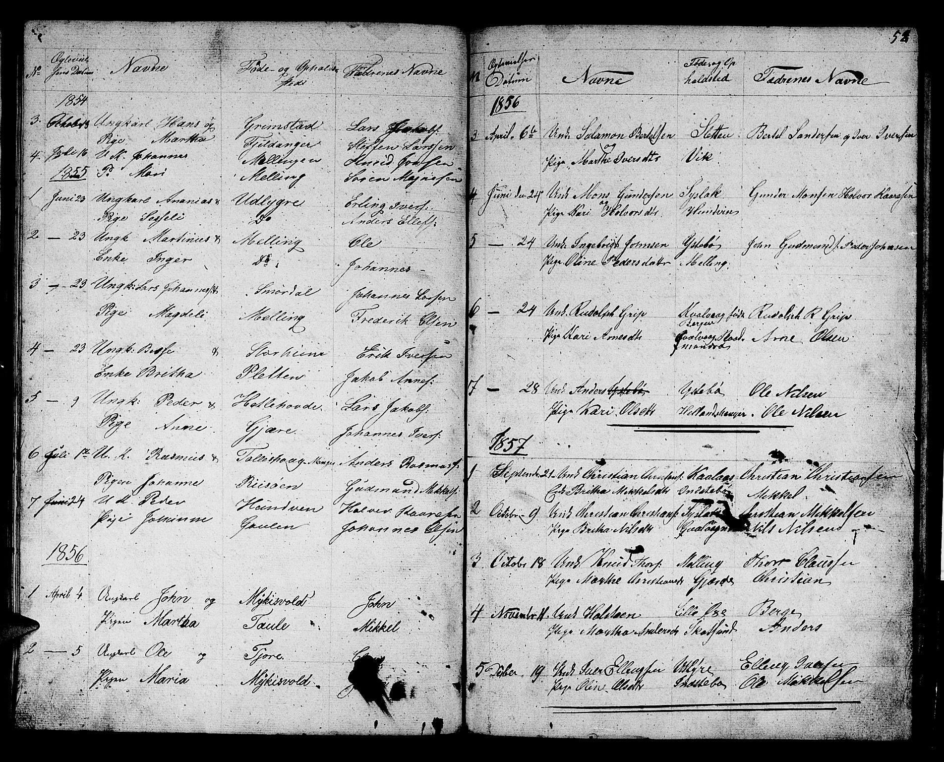 Alversund Sokneprestembete, SAB/A-73901/H/Ha/Hab: Parish register (copy) no. B 1, 1852-1865, p. 52