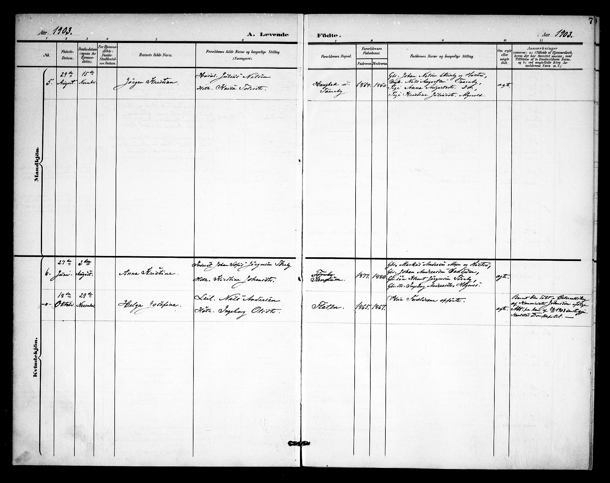 Rødenes prestekontor Kirkebøker, AV/SAO-A-2005/F/Fb/L0003: Parish register (official) no. II 3, 1901-1910, p. 7