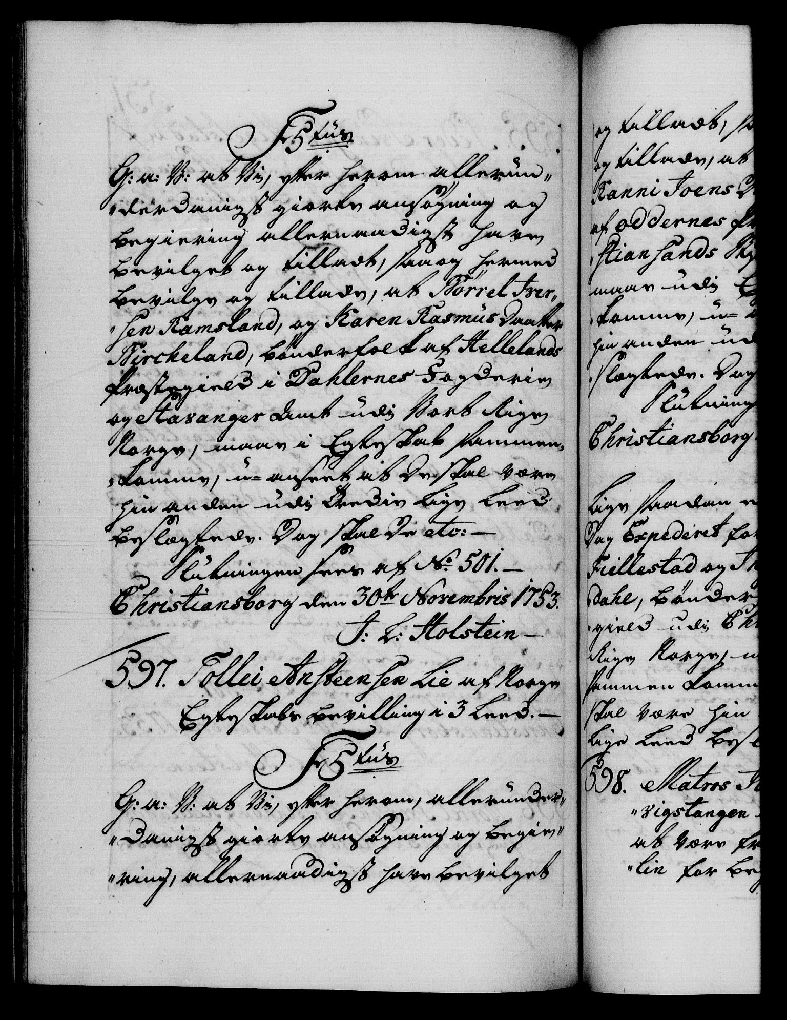 Danske Kanselli 1572-1799, AV/RA-EA-3023/F/Fc/Fca/Fcaa/L0038: Norske registre, 1753-1754, p. 531b