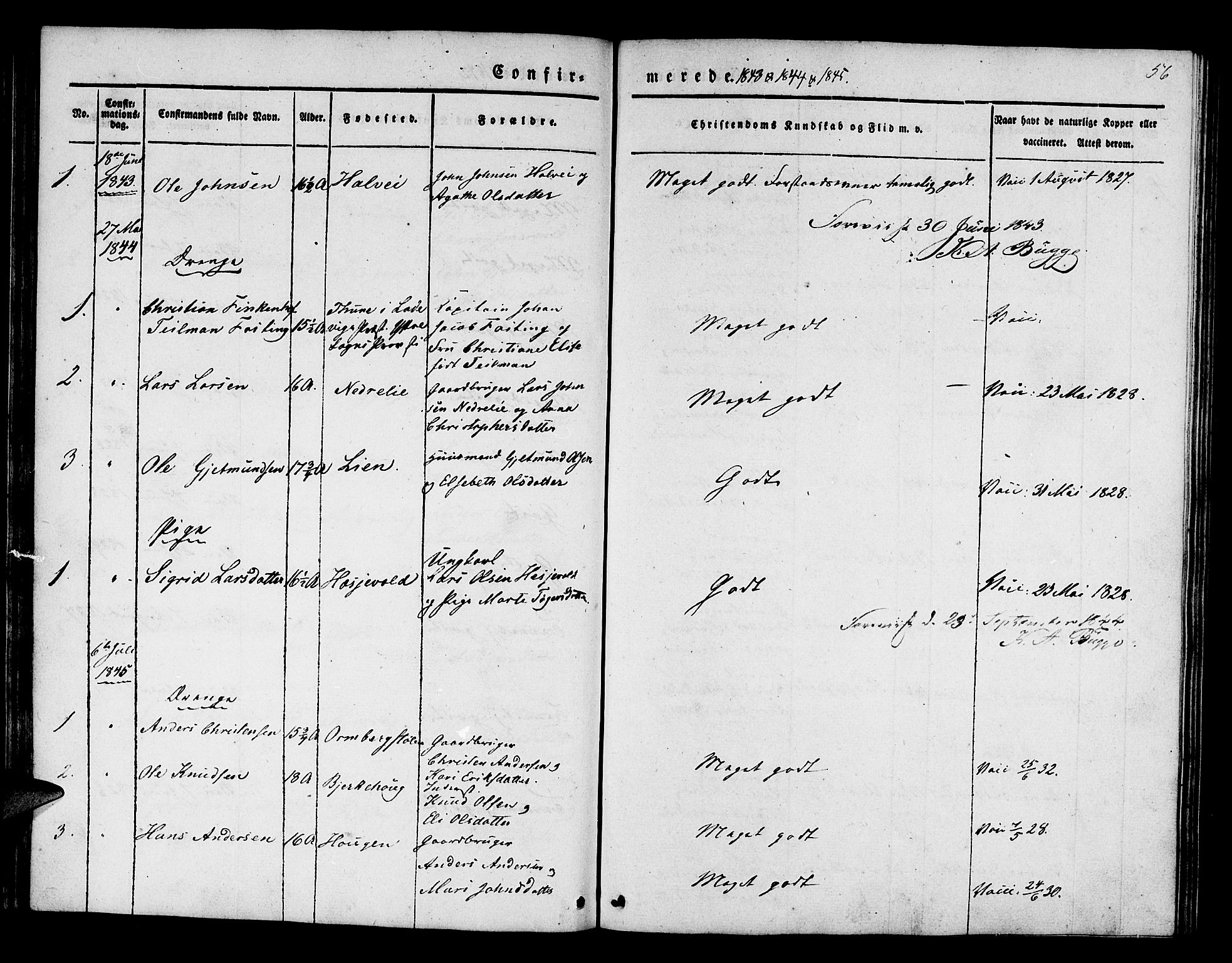 Jostedal sokneprestembete, AV/SAB-A-80601/H/Haa/Haaa/L0004: Parish register (official) no. A 4, 1837-1848, p. 56