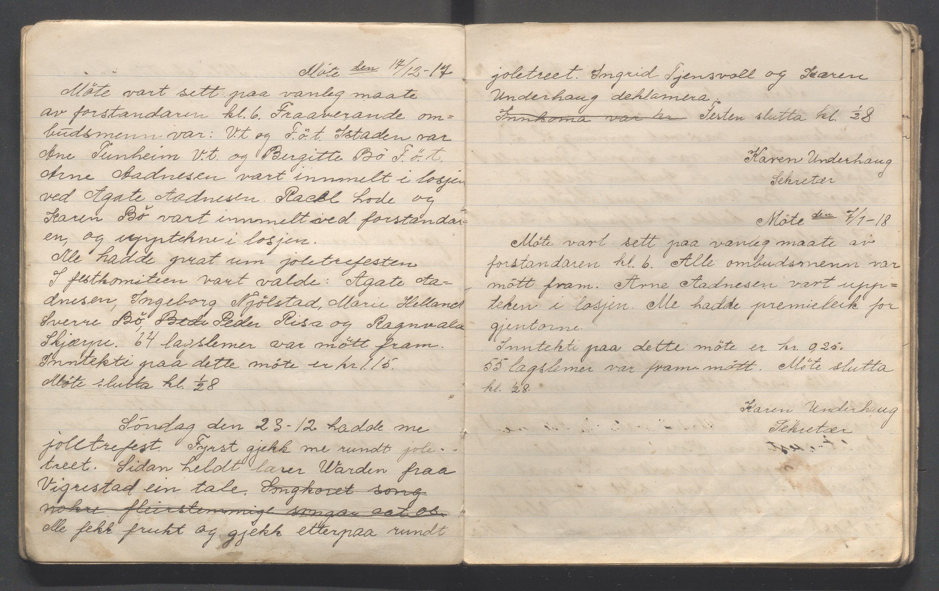 Hå kommune - PA 013 Barnelosje "Jadars Framtid" nr. 209, IKAR/K-102220/A/L0001: Møtebok, 1917-1921, p. 13