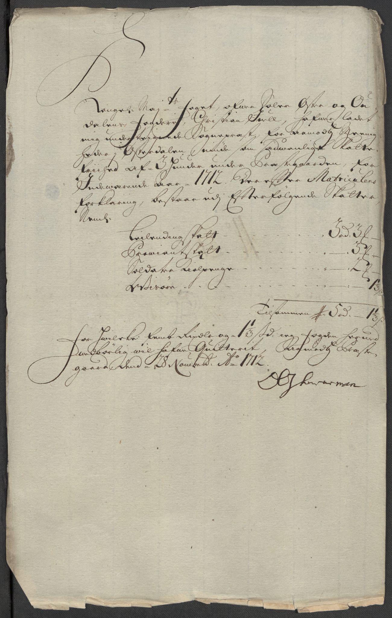 Rentekammeret inntil 1814, Reviderte regnskaper, Fogderegnskap, RA/EA-4092/R13/L0849: Fogderegnskap Solør, Odal og Østerdal, 1712, p. 344