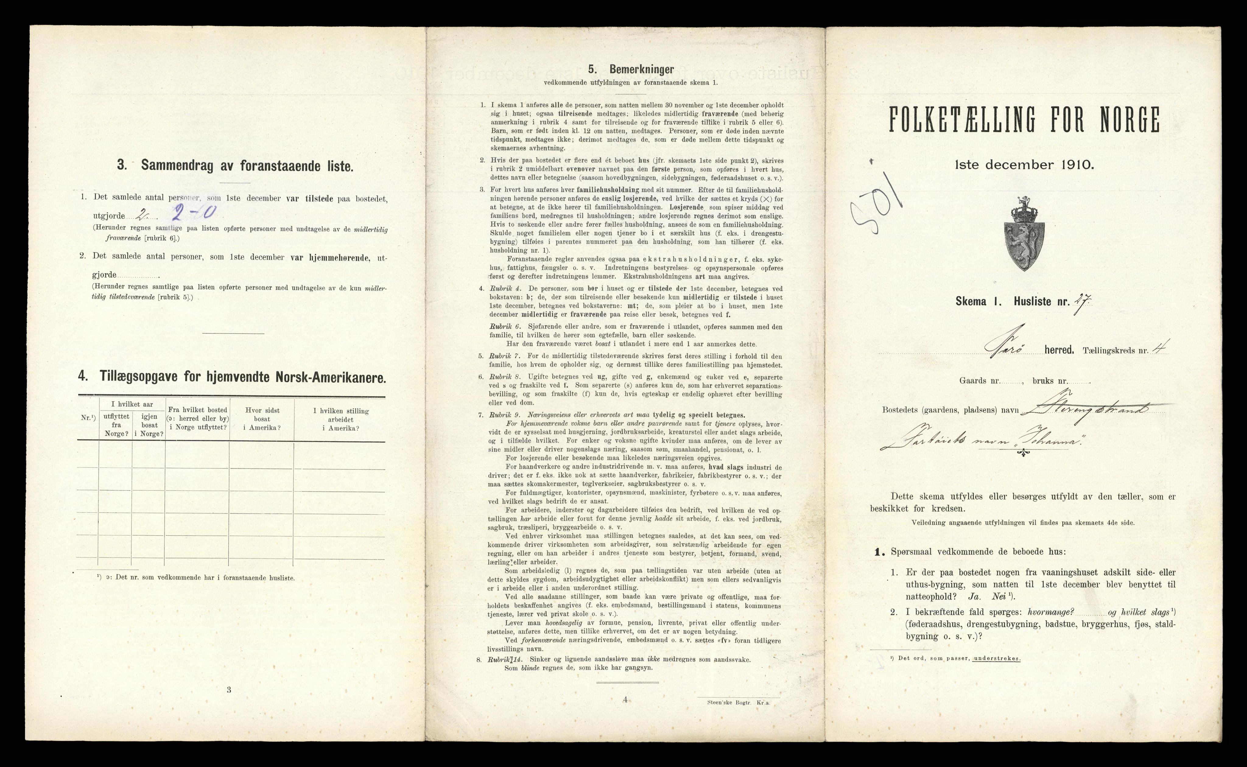 RA, 1910 census for Nærøy, 1910, p. 291