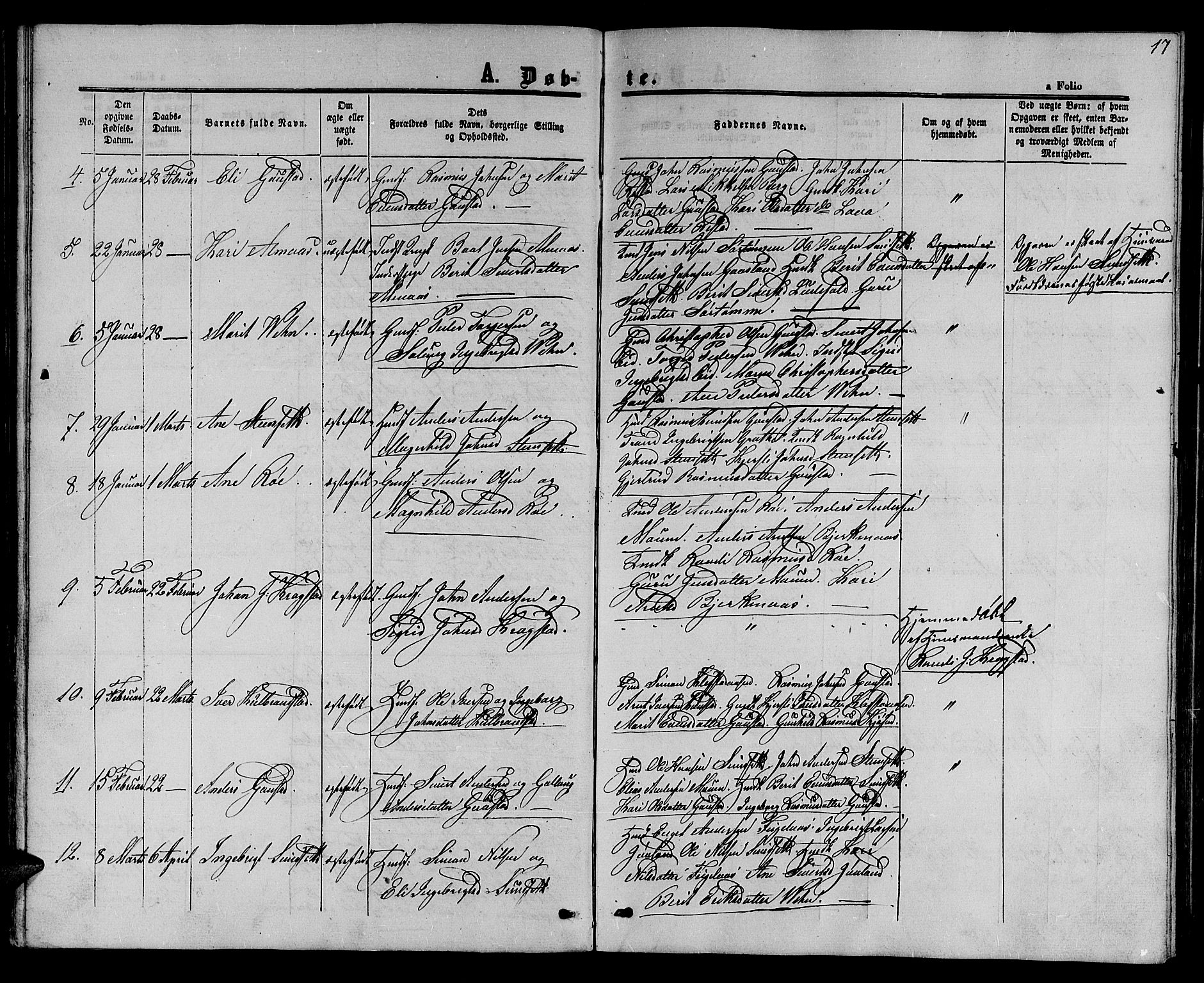 Ministerialprotokoller, klokkerbøker og fødselsregistre - Sør-Trøndelag, SAT/A-1456/694/L1131: Parish register (copy) no. 694C03, 1858-1886, p. 17