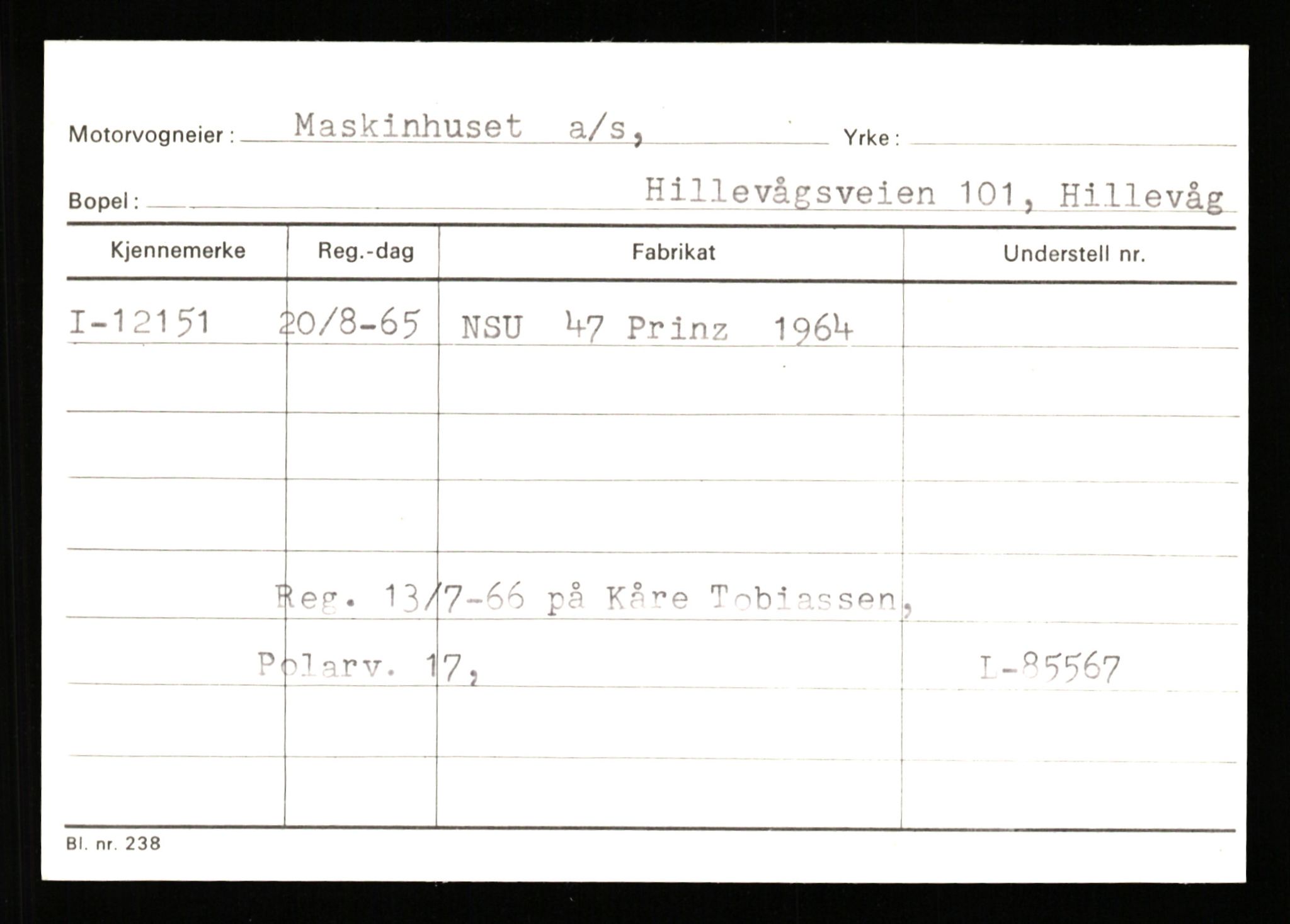 Stavanger trafikkstasjon, SAST/A-101942/0/G/L0003: Registreringsnummer: 10466 - 15496, 1930-1971, p. 1525