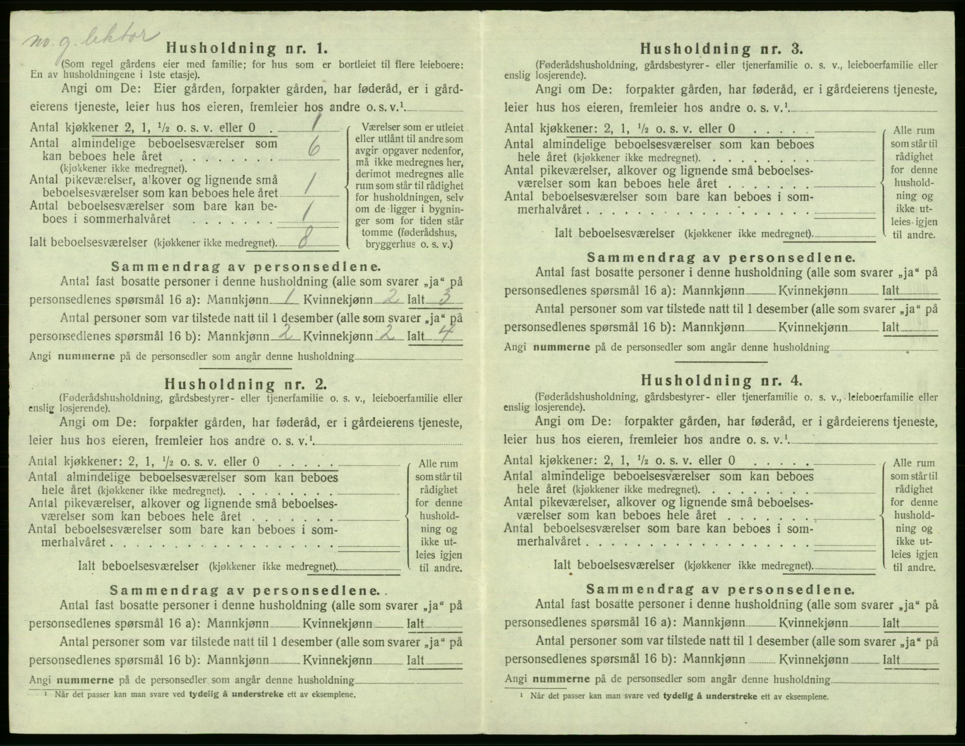 SAB, 1920 census for Fana, 1920, p. 1606