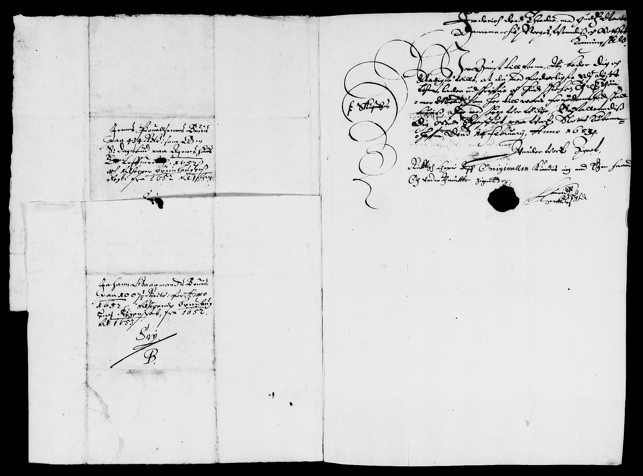 Rentekammeret inntil 1814, Reviderte regnskaper, Lensregnskaper, AV/RA-EA-5023/R/Rb/Rbl/L0011: Brunla len, 1652-1658