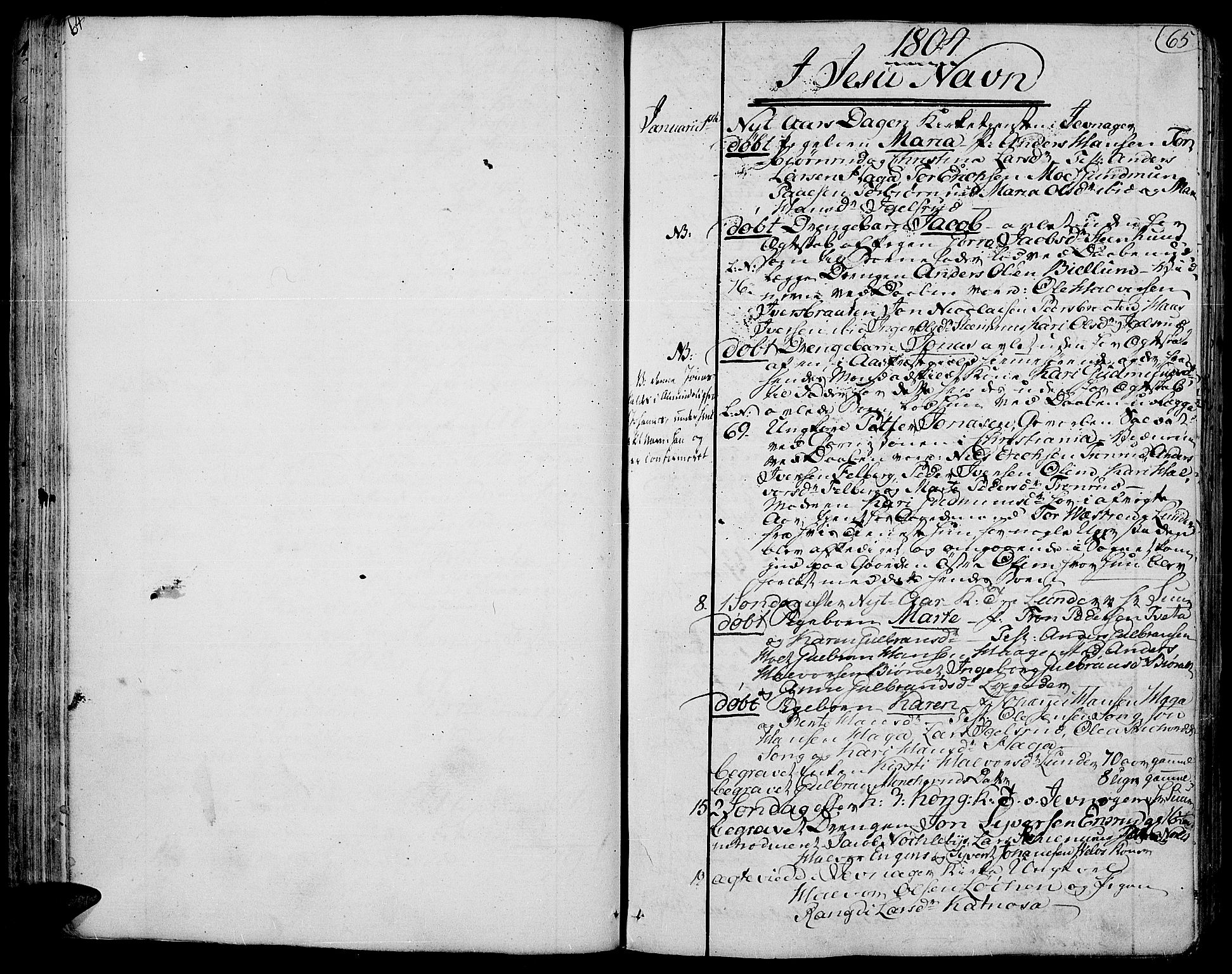 Jevnaker prestekontor, SAH/PREST-116/H/Ha/Haa/L0004: Parish register (official) no. 4, 1800-1861, p. 64-65