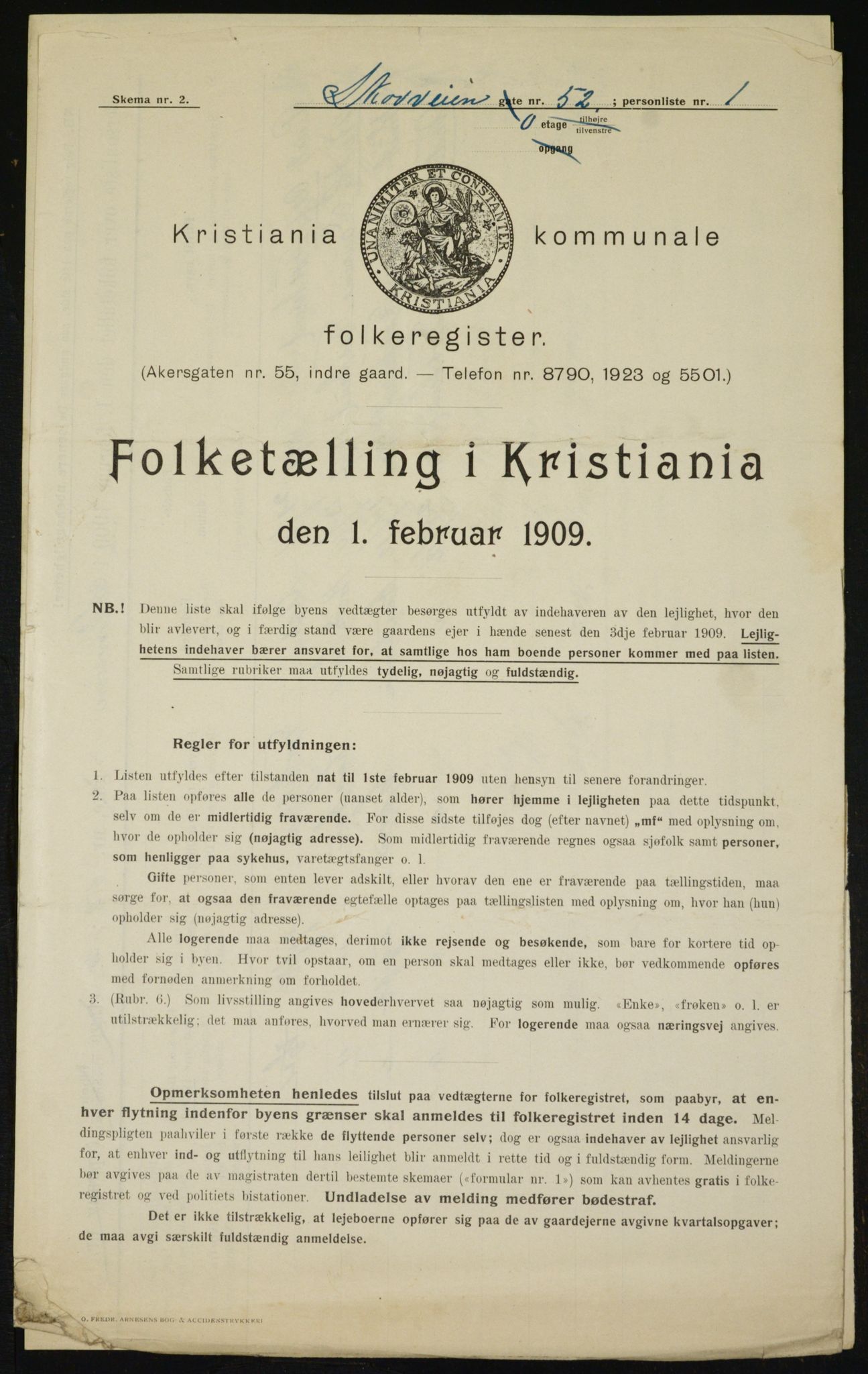 OBA, Municipal Census 1909 for Kristiania, 1909, p. 87901