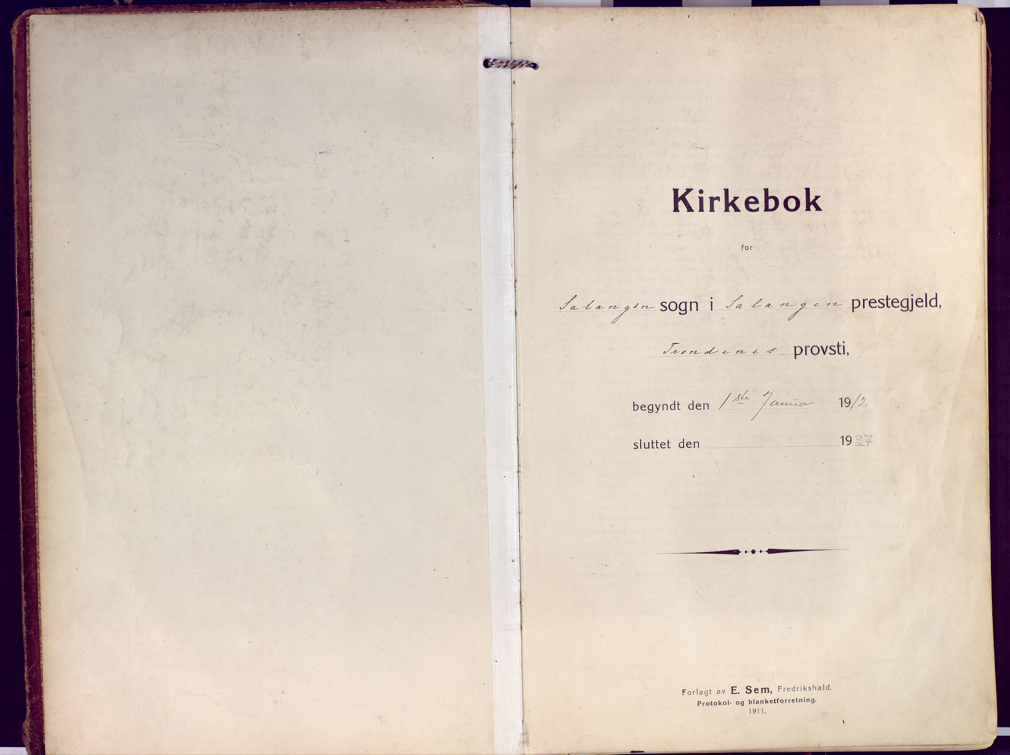 Salangen sokneprestembete, SATØ/S-1324/H/Ha/L0004kirke: Parish register (official) no. 4, 1912-1927