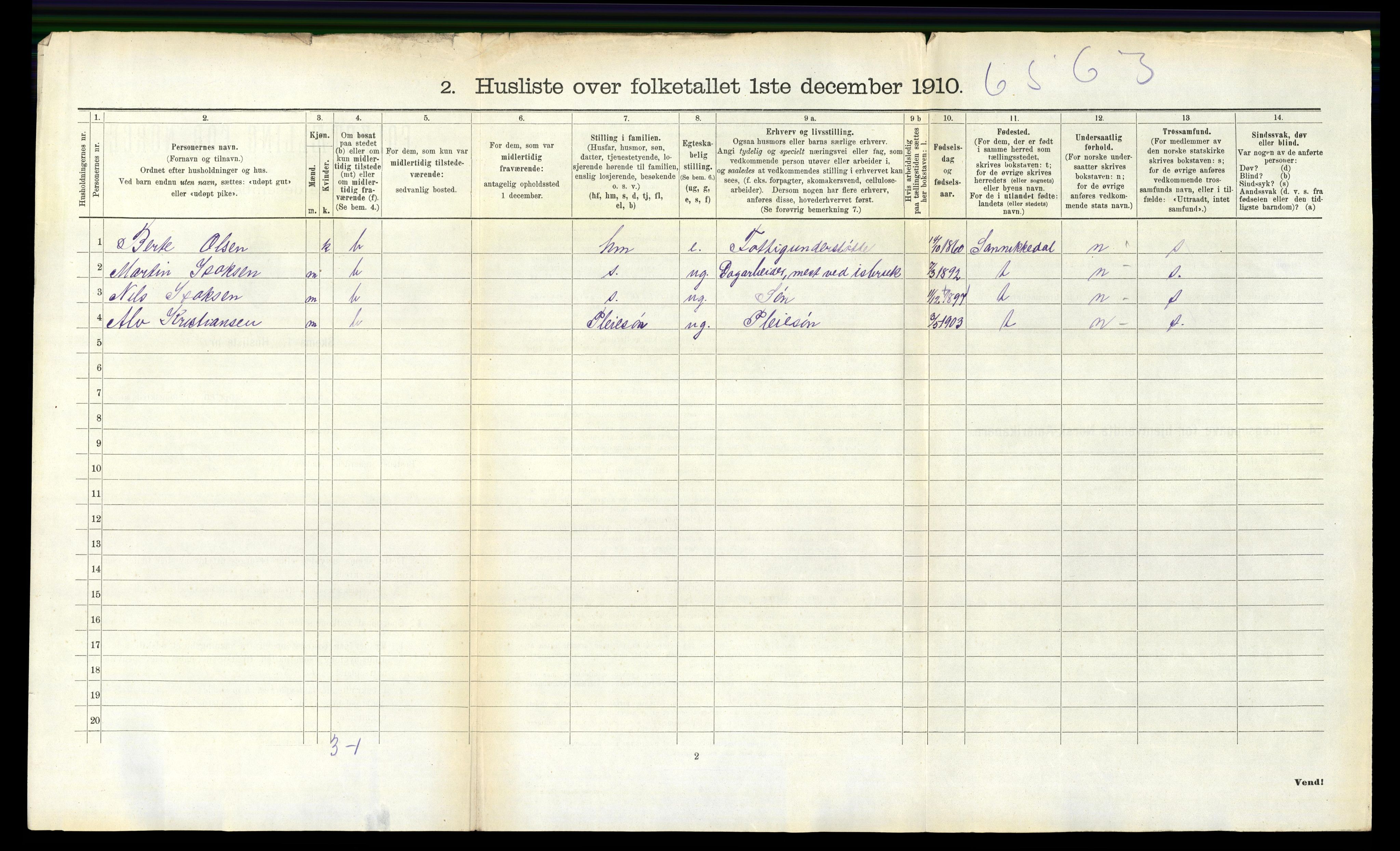 RA, 1910 census for Skåtøy, 1910, p. 920