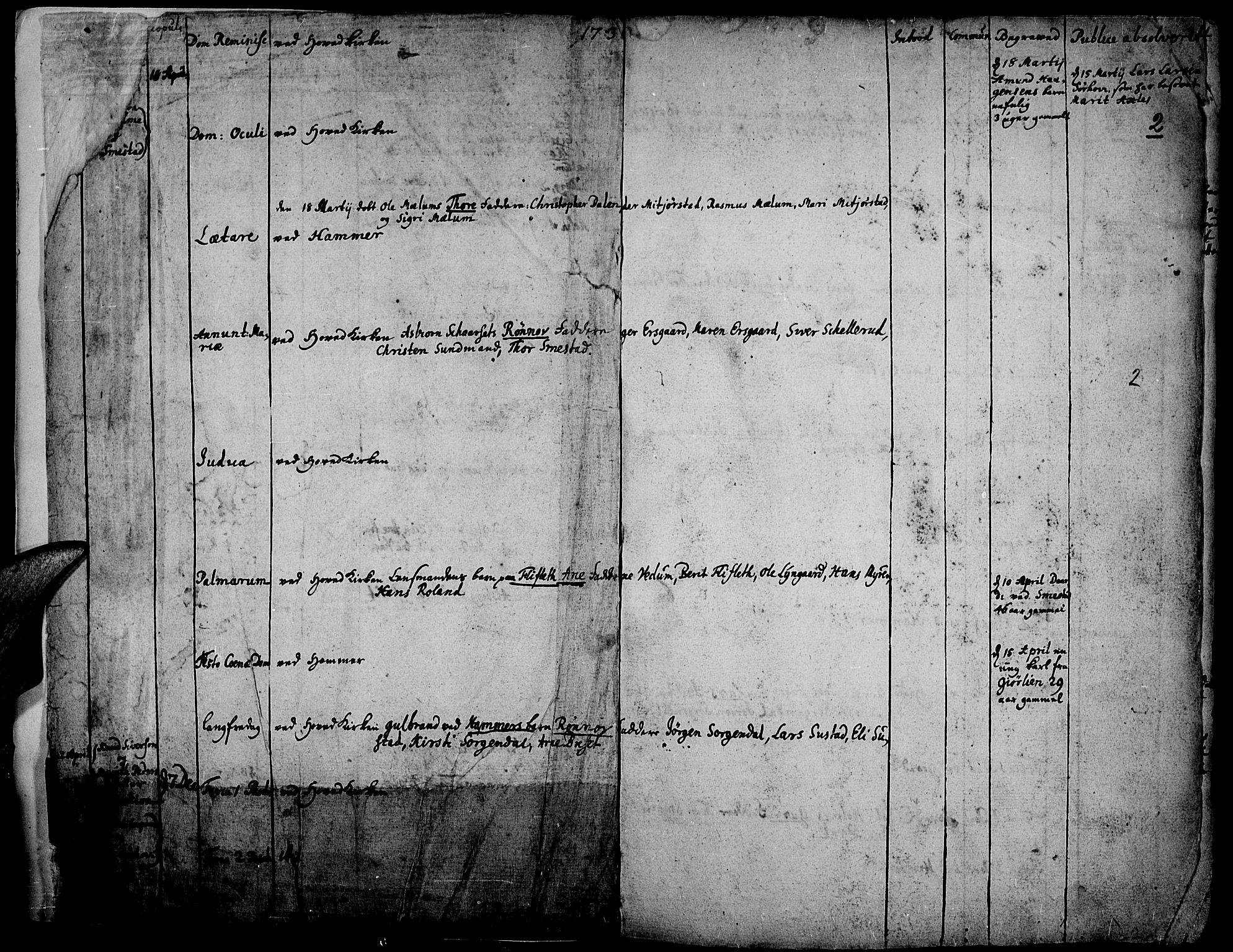Fåberg prestekontor, SAH/PREST-086/H/Ha/Haa/L0001: Parish register (official) no. 1, 1727-1775, p. 2