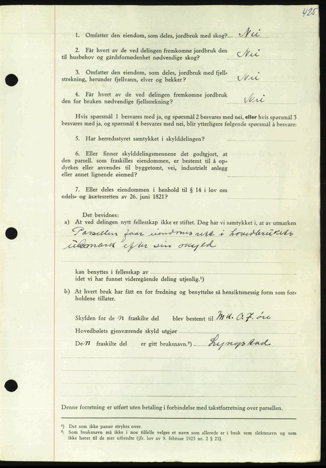 Nordmøre sorenskriveri, AV/SAT-A-4132/1/2/2Ca: Mortgage book no. A105, 1947-1947, Diary no: : 1604/1947