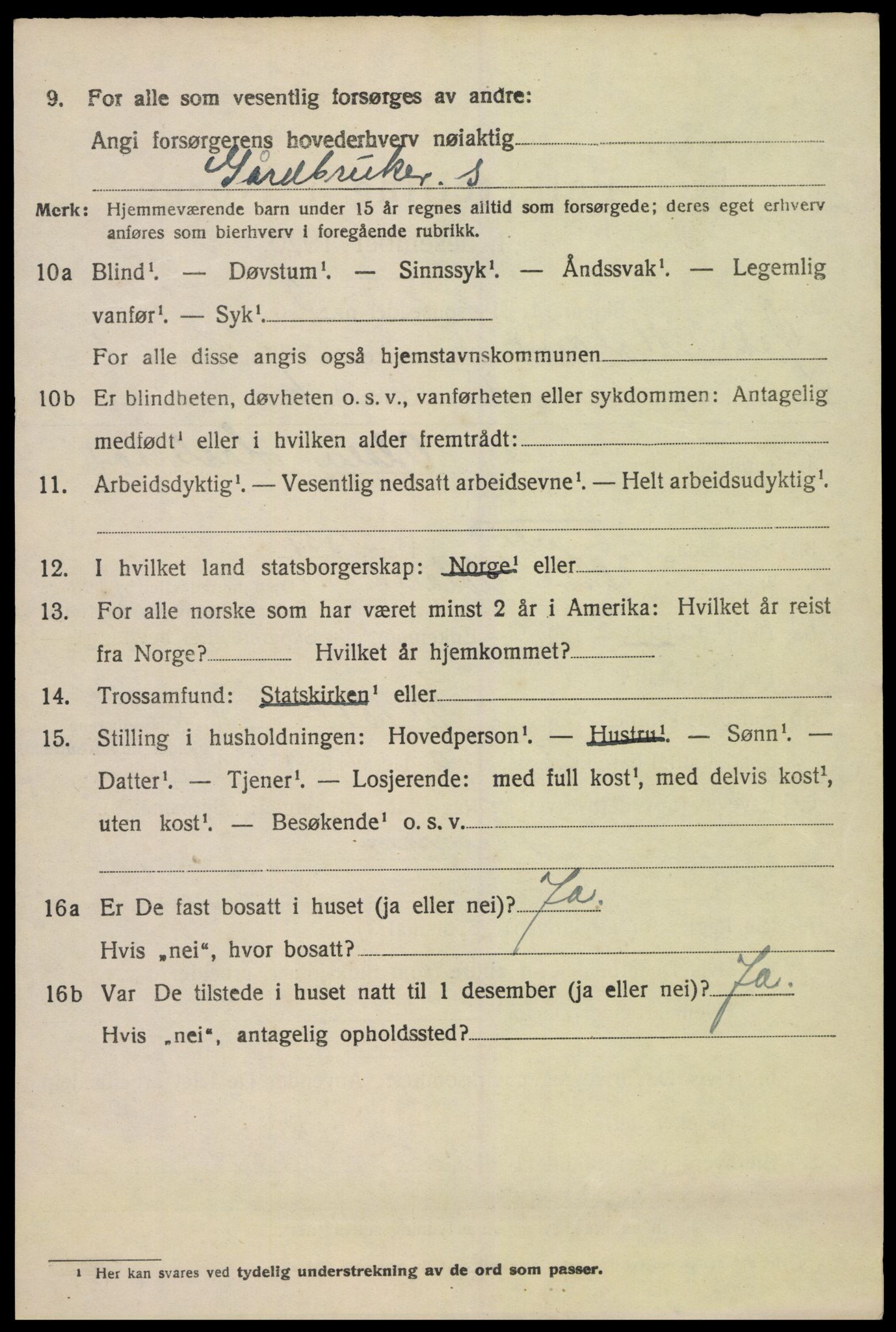 SAK, 1920 census for Austre Moland, 1920, p. 554