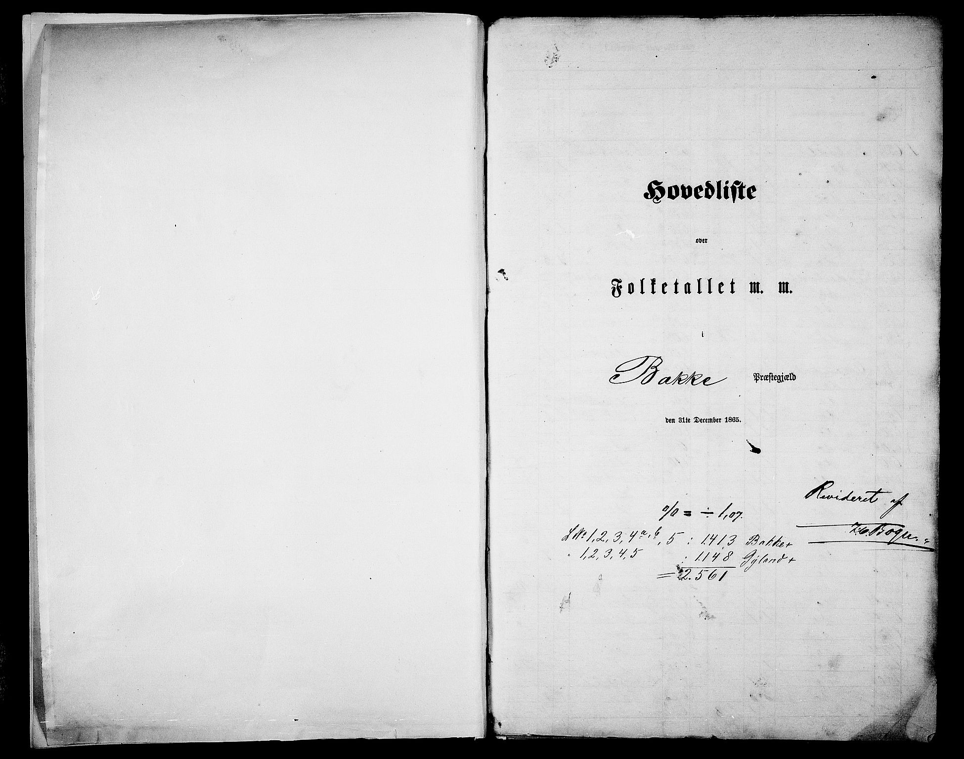 RA, 1865 census for Bakke, 1865, p. 5